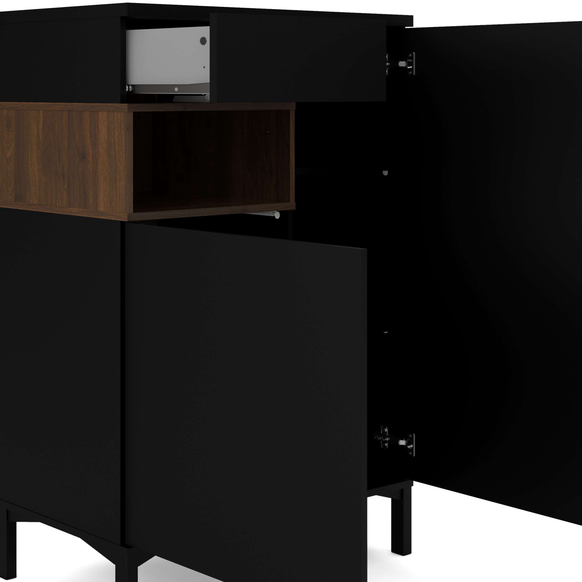 INOSIGN Highboard »Roommers, Anrichte, Stauraum, Sideboard«, Kommode, Höhe 118 cm, Breite 88,7 cm, 1 offenes Fach mit Rahmen-Optik