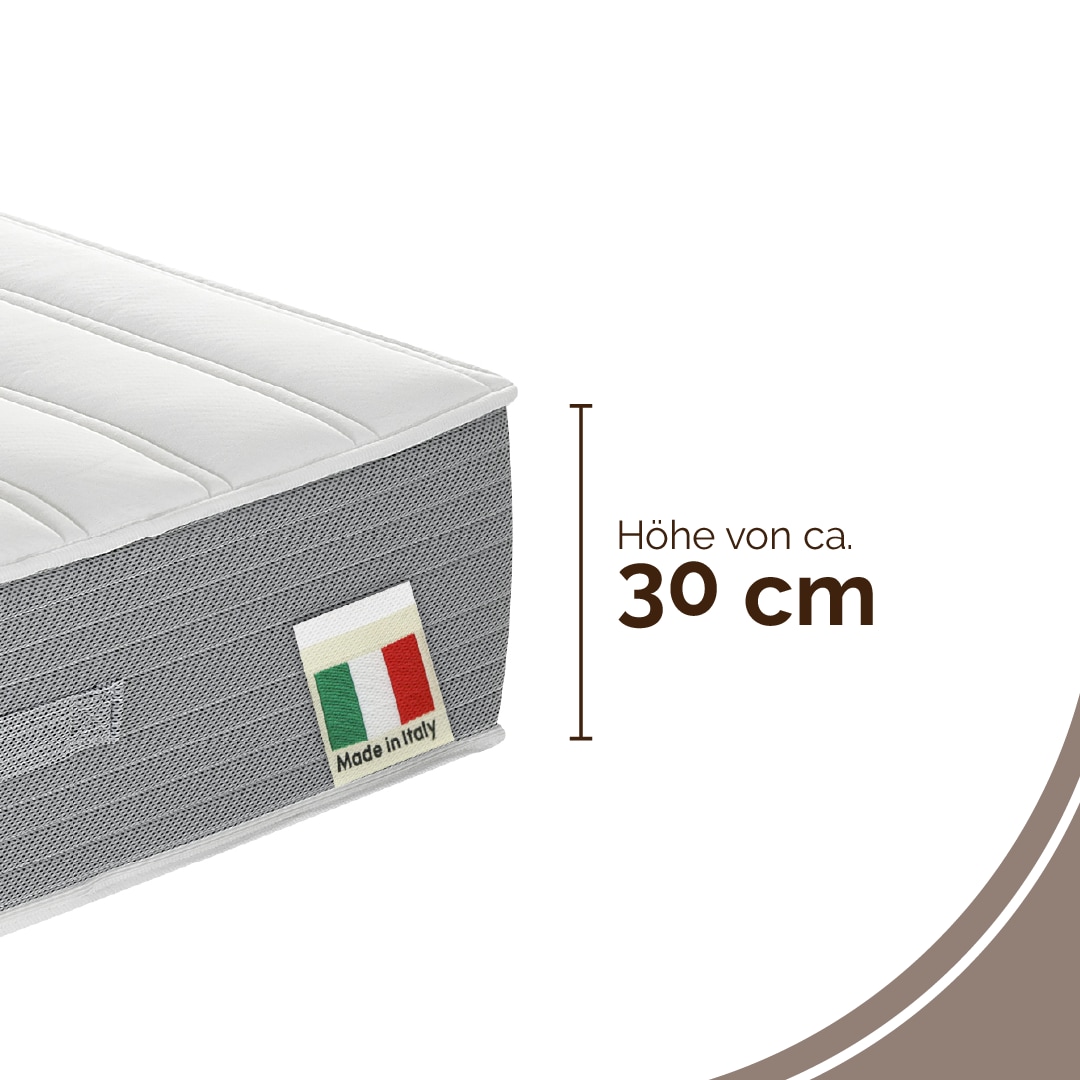DI QUATTRO Visco-Matratze »Matratze Boxspringlook, integrierter Topper, in 90x200 cm erhältlich« 30 cm hoch Raumgewicht: 30 kg/m³ 1 Stk. tlg. Matratze in 90x200 und 140x200 cm erhältlich, extrahohe Matratze