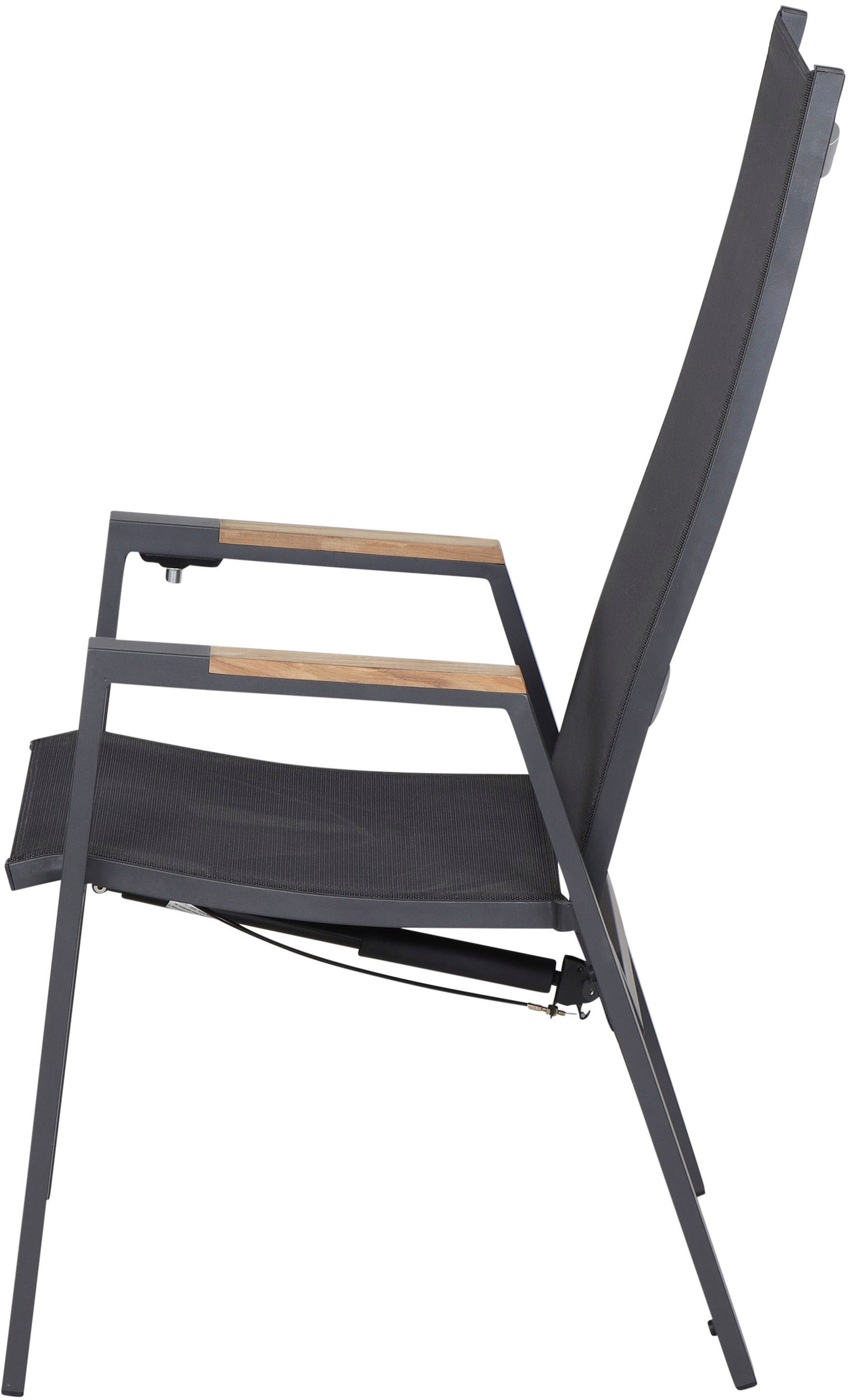 Siena Garden Garten-Essgruppe »Savona / Zurigo«, (Set, 6 tlg.), bestehend aus 4 Sesseln, 1 Liege und 1 Tisch