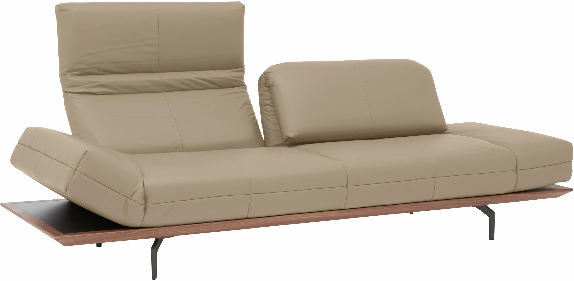 hülsta sofa 3-Sitzer »hs.420«, in 2 cm Nußbaum, Natur Breite 232 Rechnung Eiche kaufen auf Holzrahmen Qualitäten, oder in