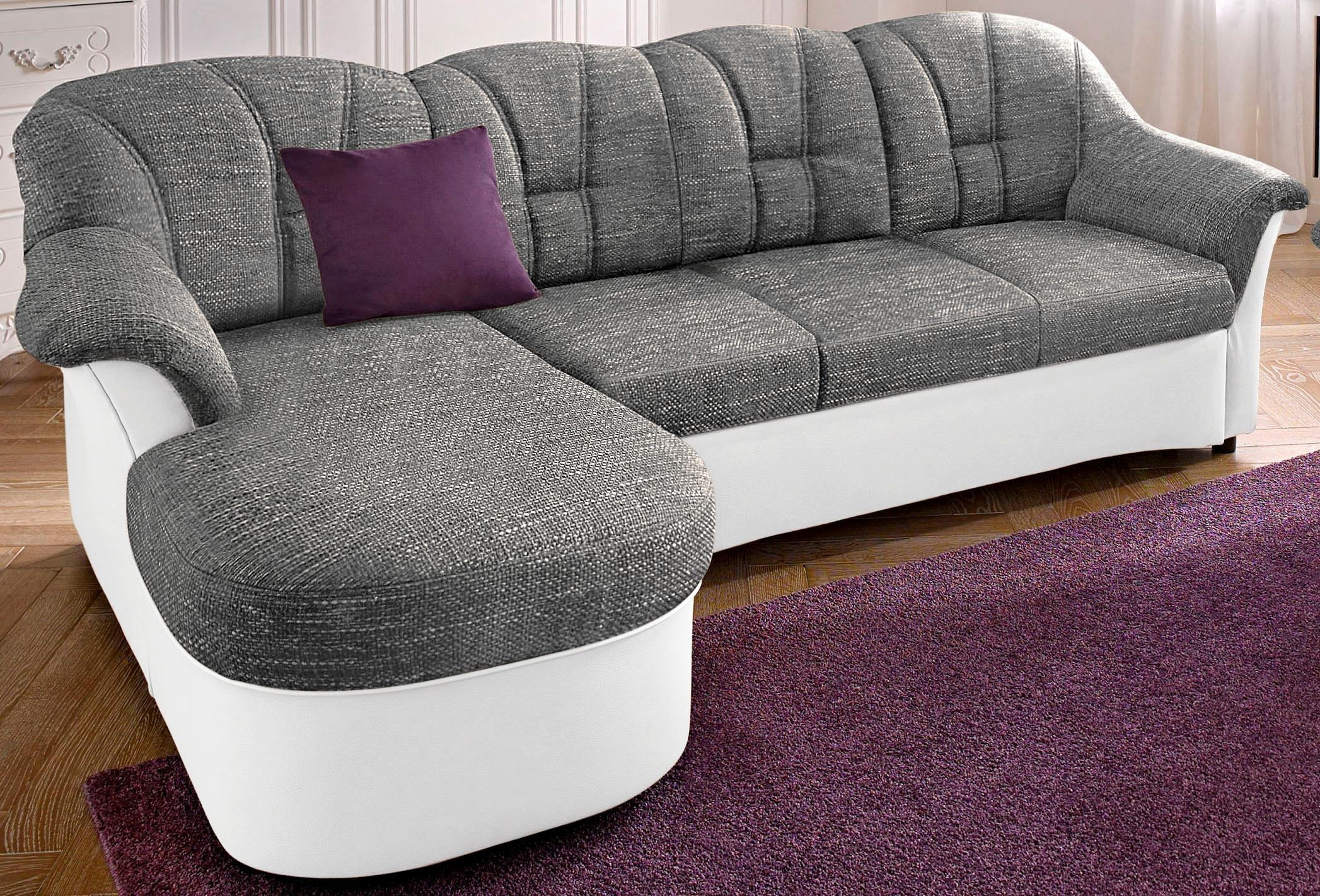 DOMO collection Ecksofa »Flores Schlafsofa, B/T/H: 233/142/86 cm, L-Form« w günstig online kaufen