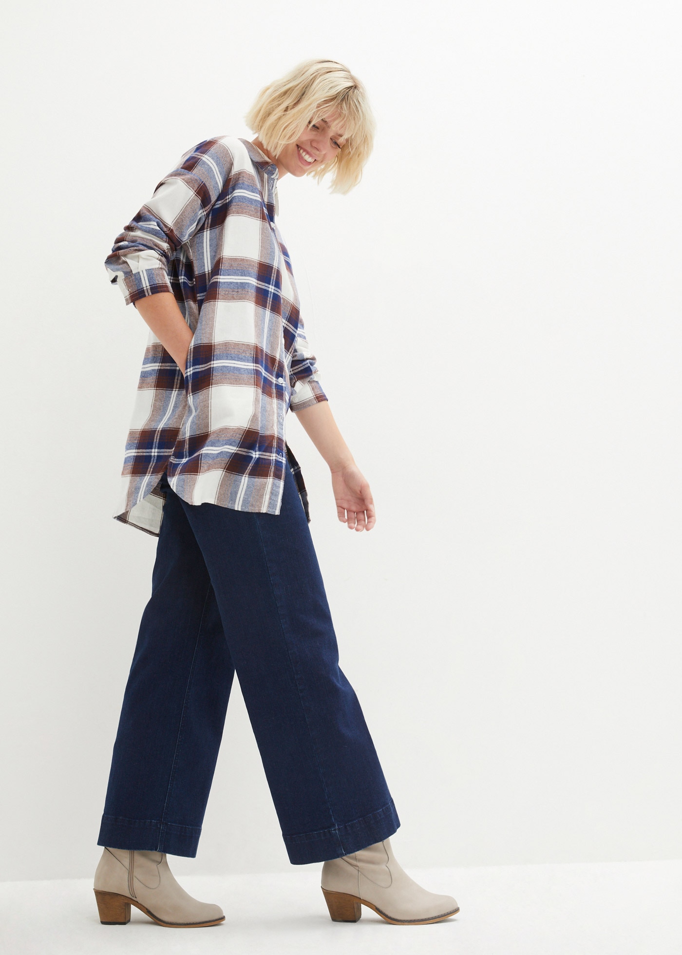 bonprix Flanellhemd Flanellhemd aus reiner Baumwolle