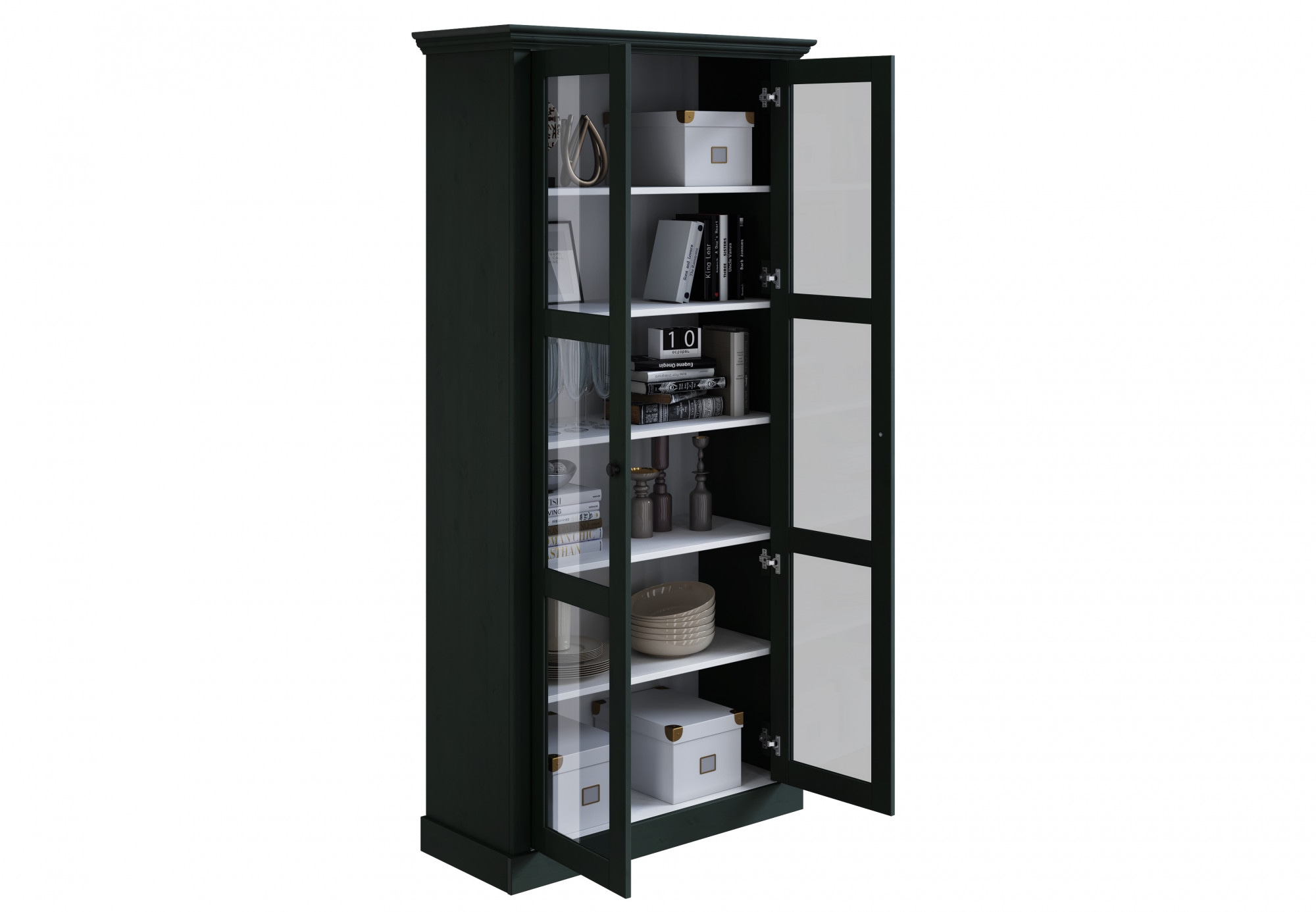 Home affaire Vitrine »Meliss«, aus massiver Kiefer, mit viel Stauraum