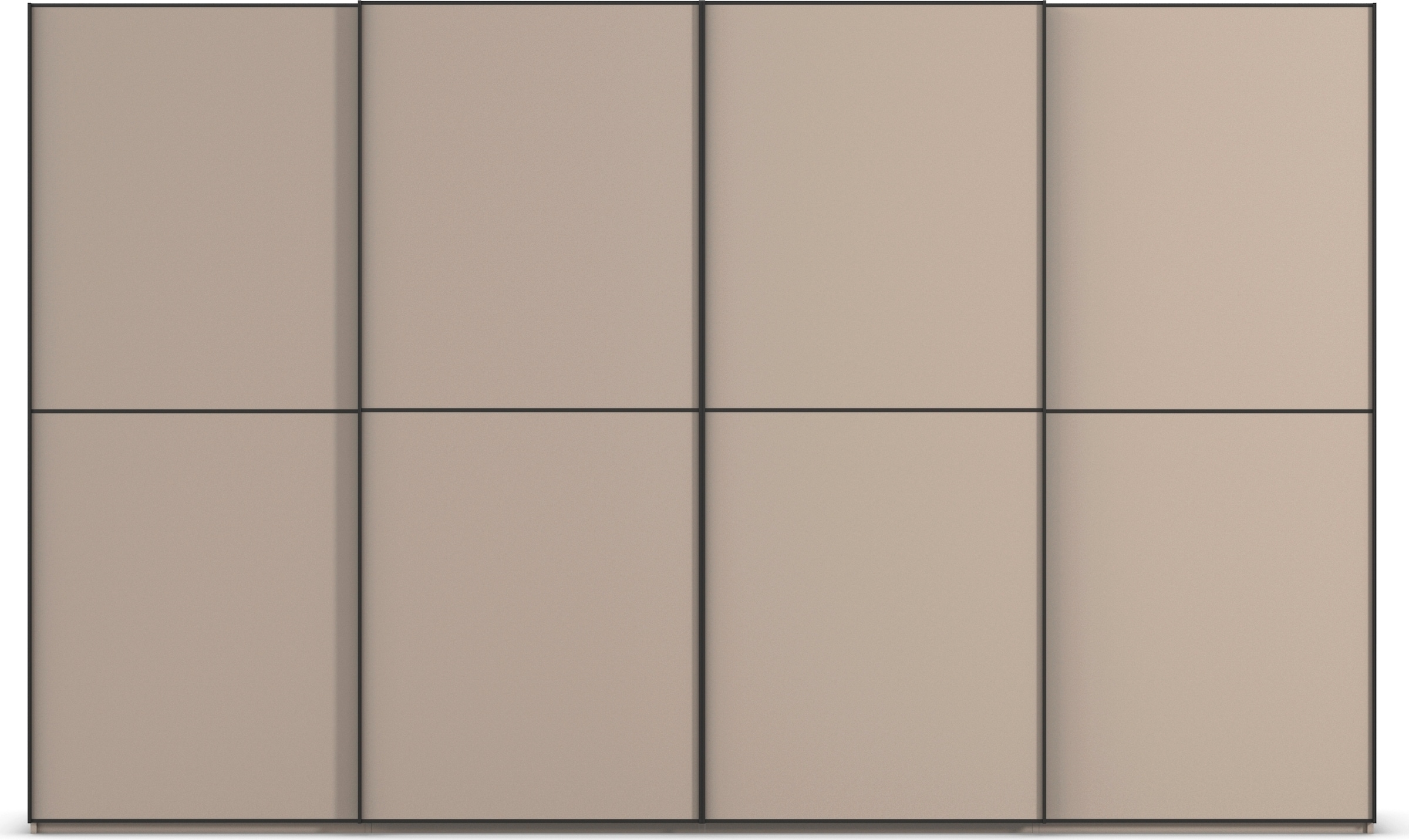 rauch Schwebetürenschrank »Kleiderschrank Schrank Garderobe Schlafzimmerschrank SCALE-DUO«, edle zweigeteilte Türen und 3 Zierleisten MADE IN GERMANY
