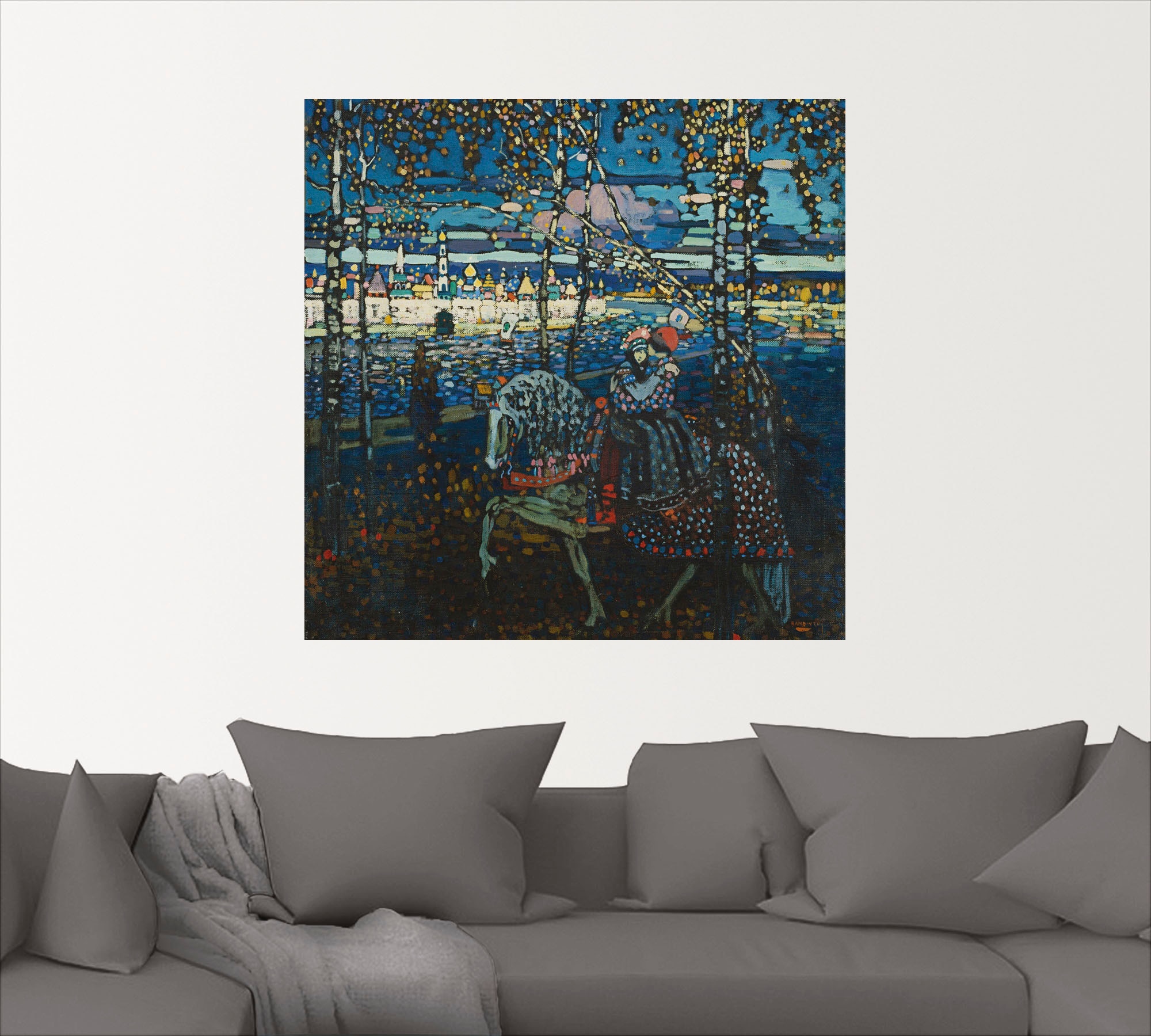 Artland Wandbild »Reitendes Paar. 1907«, Paar, (1 St.), als Leinwandbild, Wandaufkleber oder Poster in versch. Größen