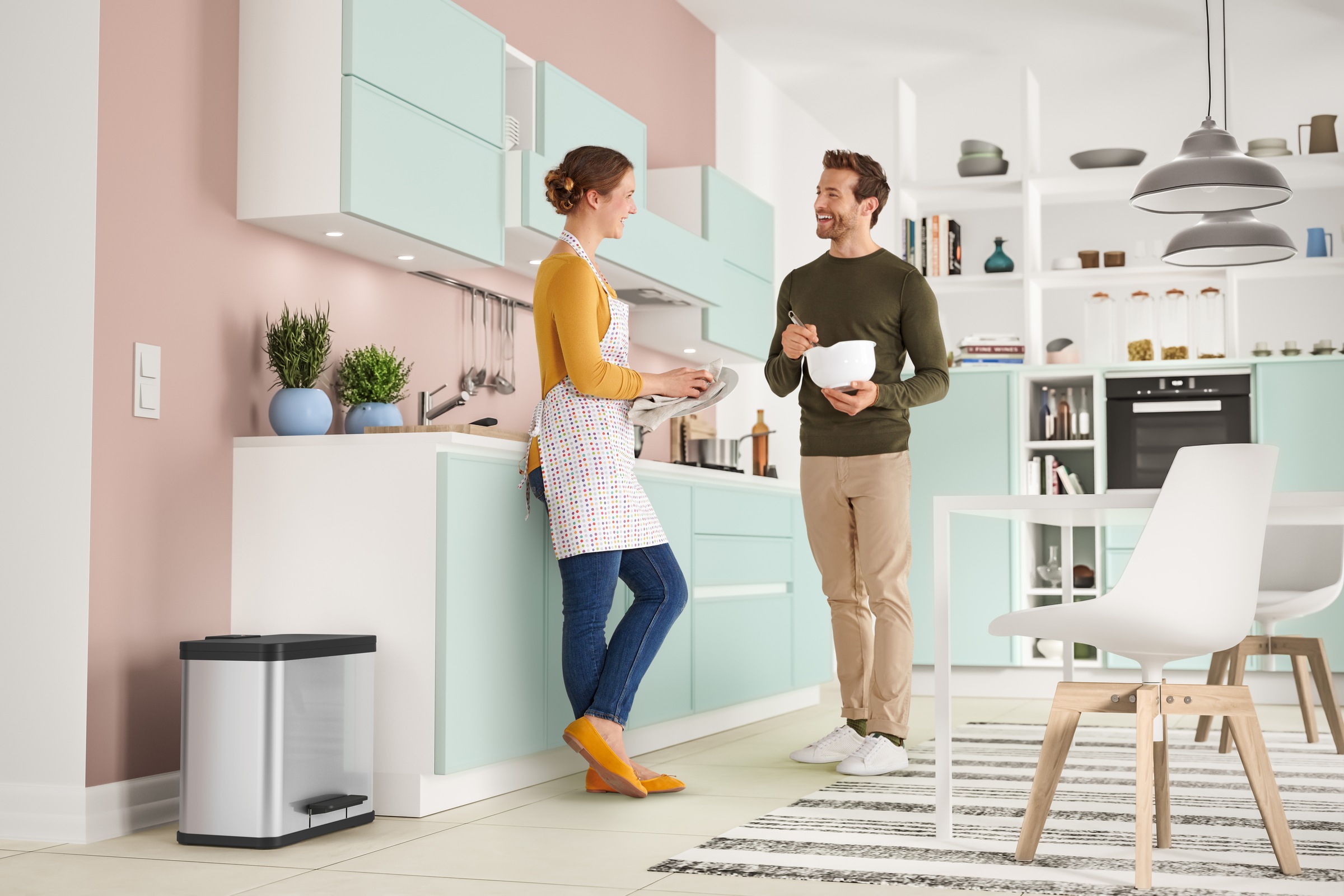 Hailo Mülleimer »Öko duo Plus L«, 2 Behälter, 26 l, Stahlblech o. Edelstahl günstig online kaufen