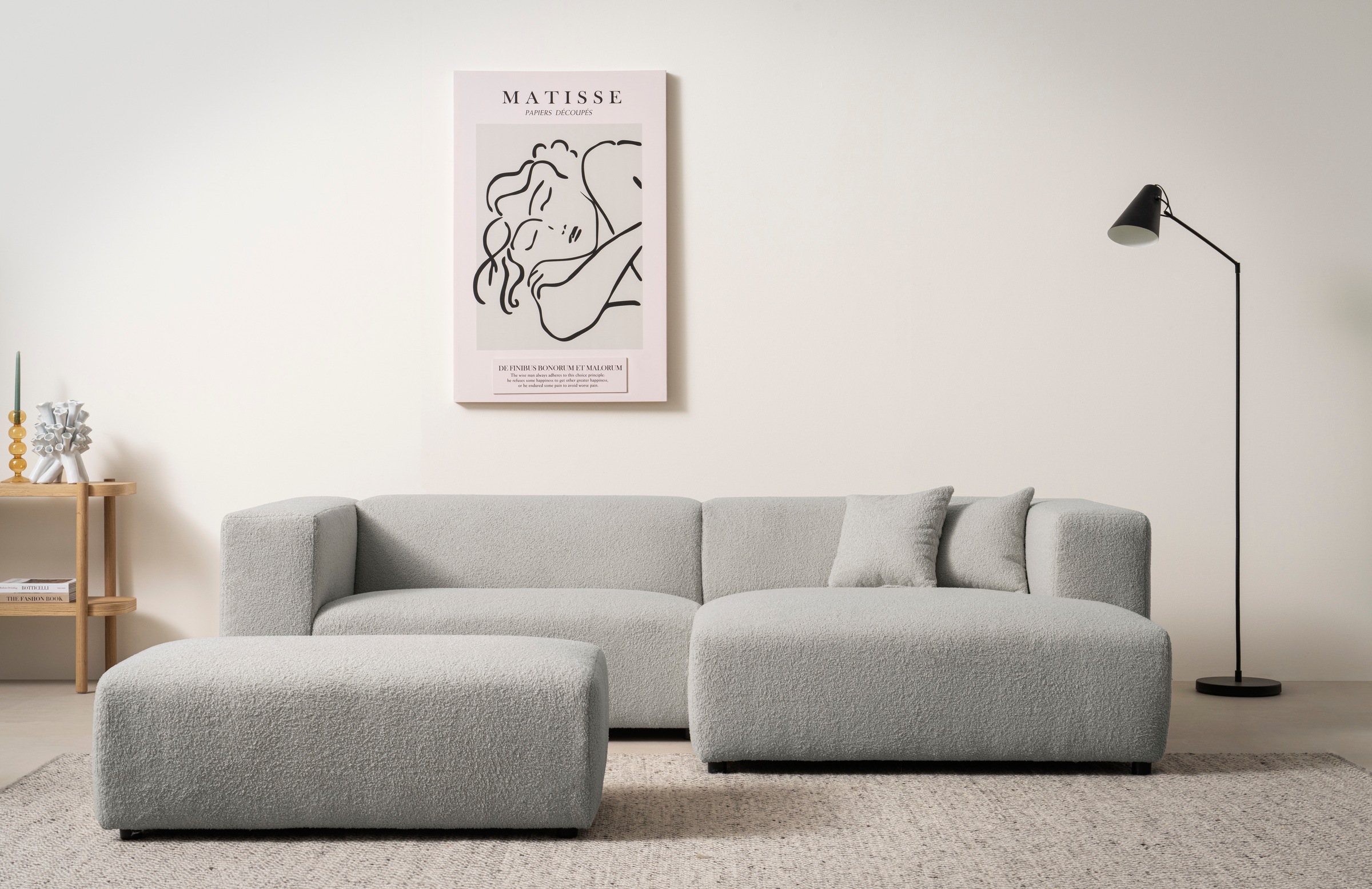 andas Polsterecke »BAKELS, Ecksofa-Set mit Hocker, L-Form mit Schlaffunktio günstig online kaufen