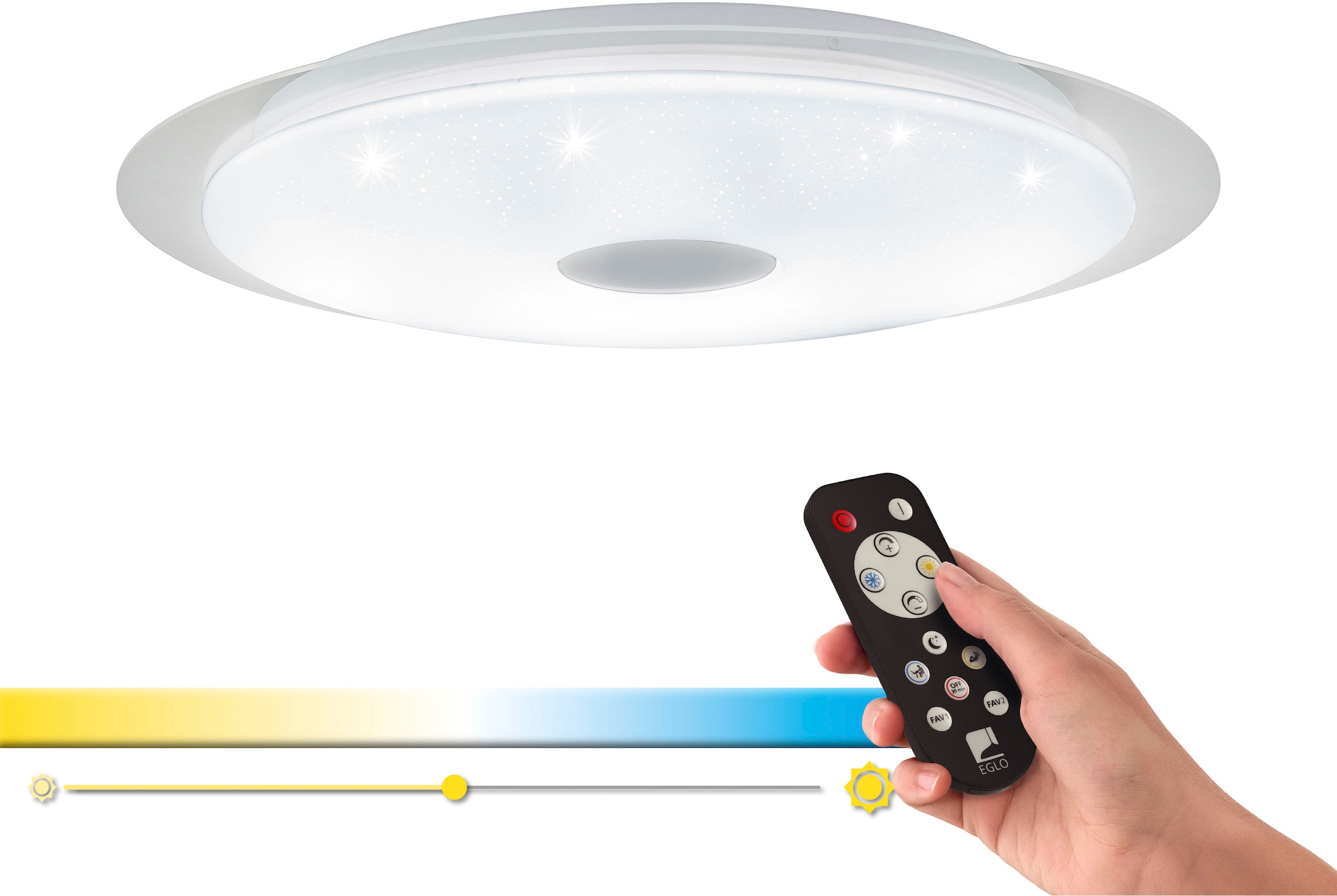 EGLO Deckenleuchte »MORATICA-A«, 1 flammig, Leuchtmittel LED-Board   LED fe günstig online kaufen