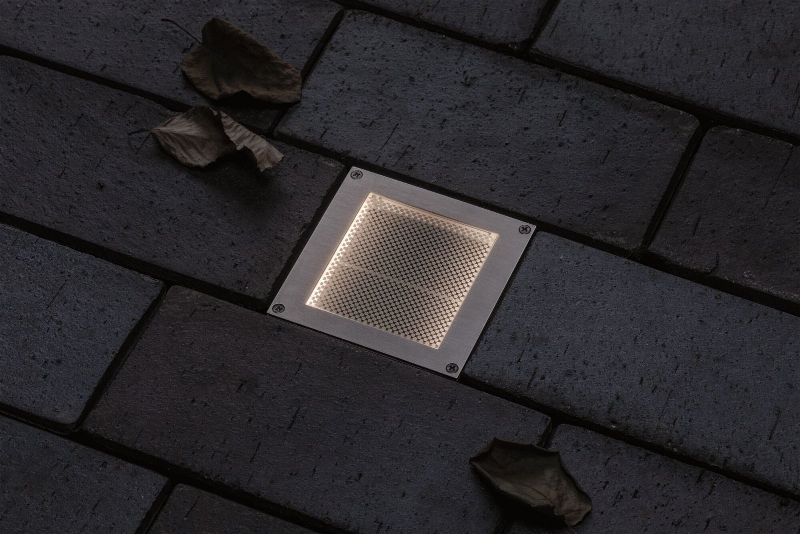 Paulmann LED Einbauleuchte »Brick IP67 eckig 100x100mm 1W 18lm 230V Edelstahl«, 1 flammig, Bodeneinbauleuchte Smart Home Zigbee 3.0, Insektenfreundlich