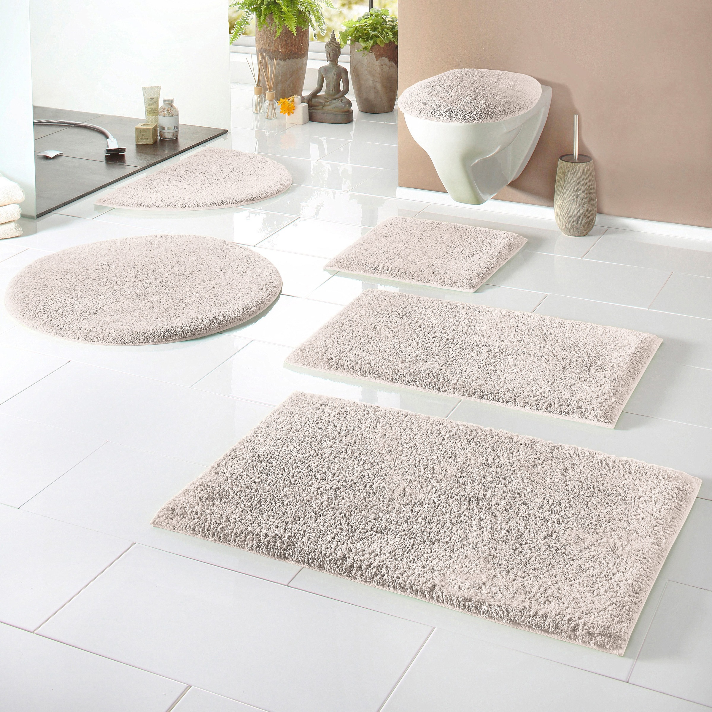 my home Badematte »Maren, Badvorleger, Badezimmer Teppich« Höhe 15 mm rutsc günstig online kaufen