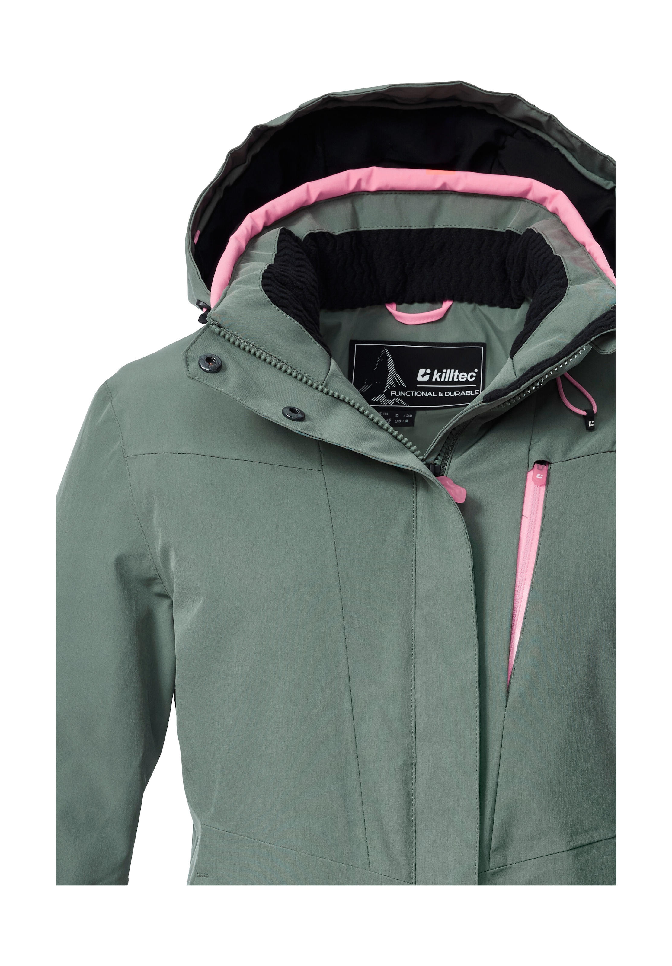 Killtec Skijacke »KSW 25 WMN SKI JCKT«, Atmungsaktive, wasserdichte Skijacke mit abnehmbarer Kapuze