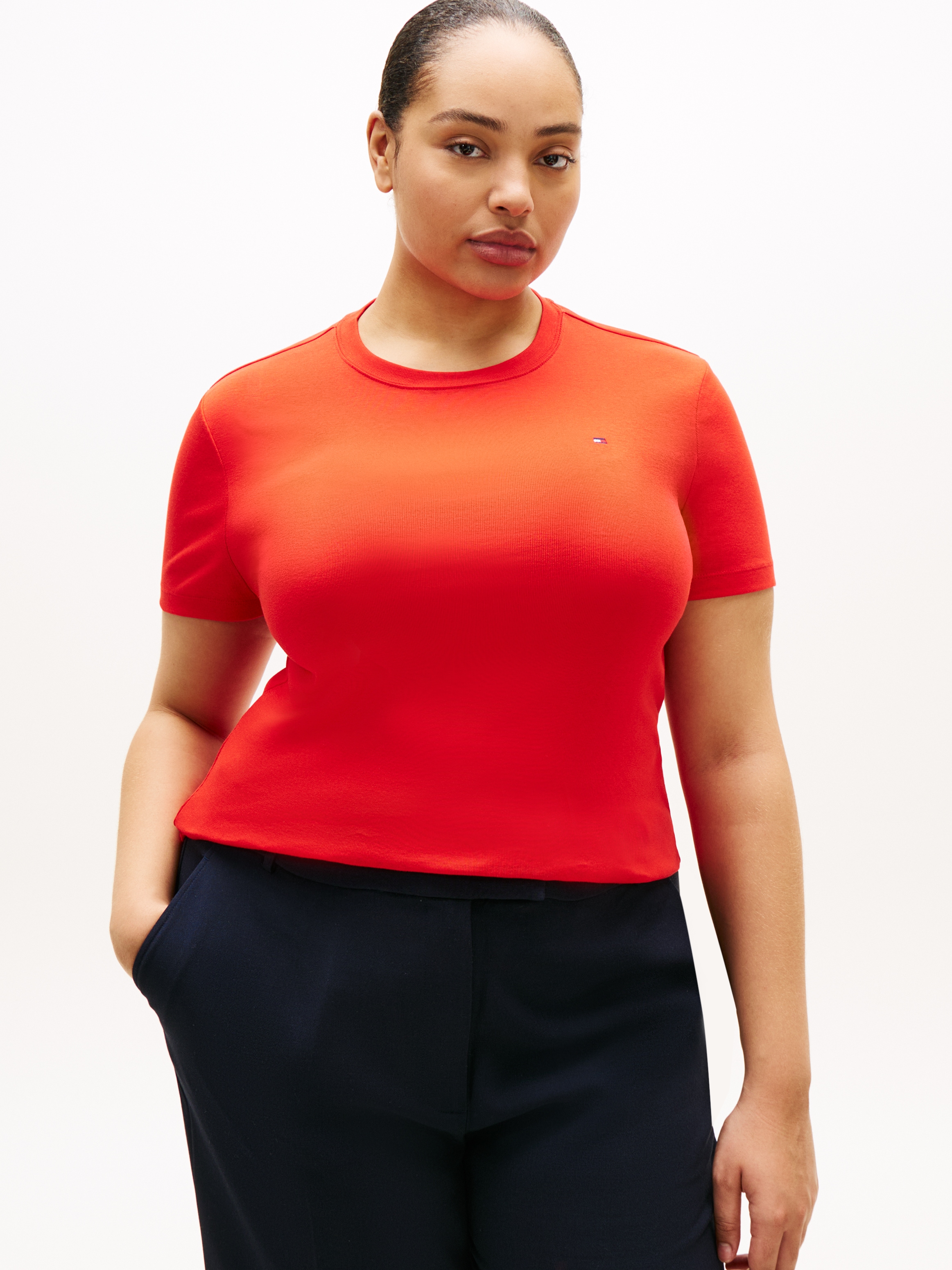 Tommy Hilfiger Curve T-Shirt »CRV SLIM CODY C-NK SS« in großen Größen