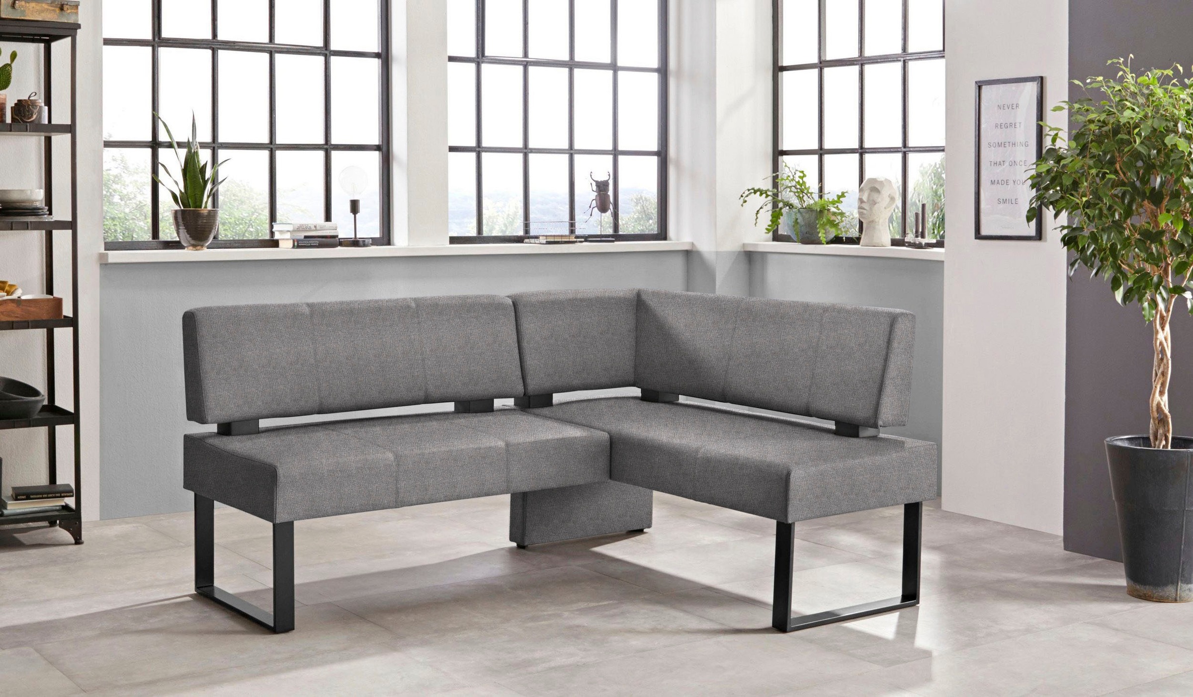 Home affaire Eckbank »Oliver mit Metallgestell, Küchenbank« verschiedene Be günstig online kaufen