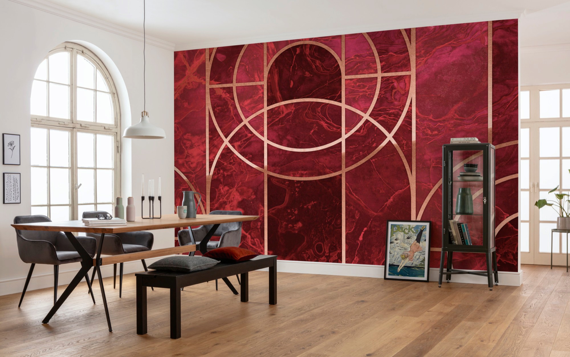 Komar Vliestapete »Digitaldruck Vlies - Pompeux - Größe 400 x 280 cm«, bedruckt, Wohnzimmer, Schlafzimmer