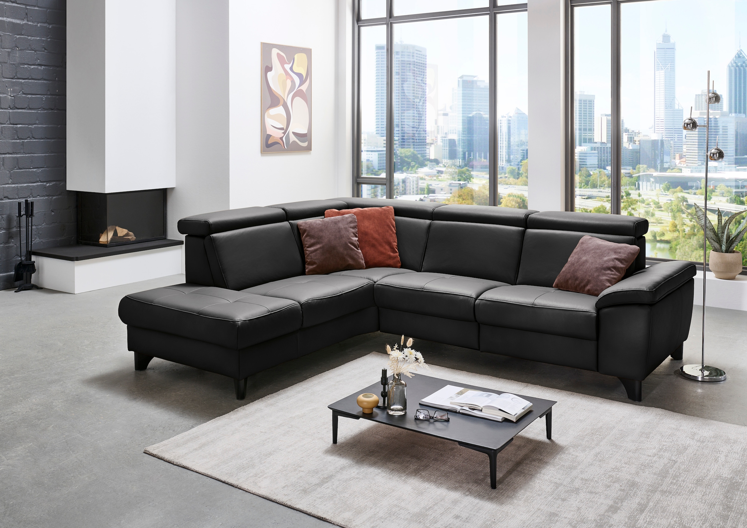 Die PlanBar Ecksofa »PN-EM23166 L-Form«, optional mit Kopfteilverstellung und Stauraum