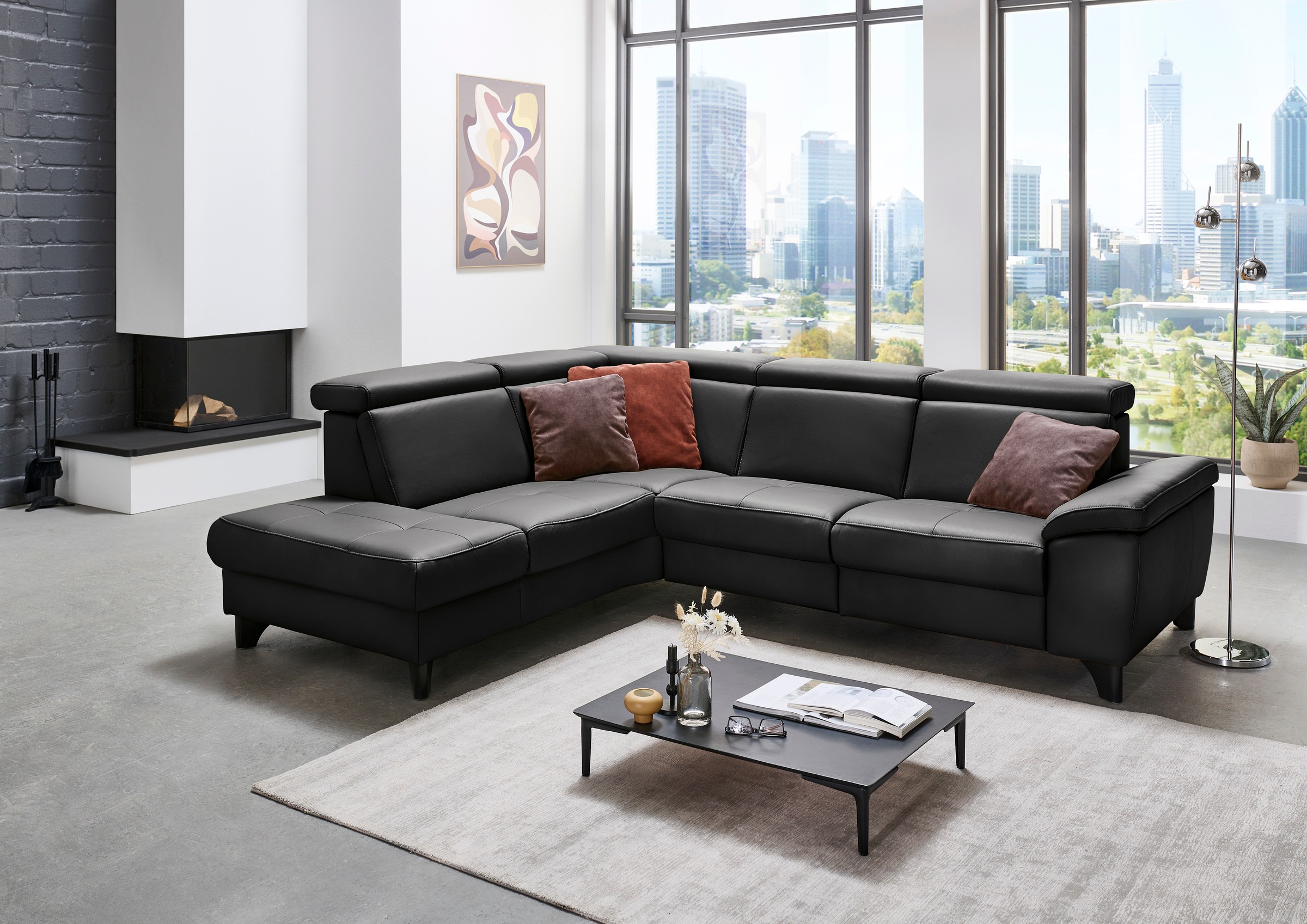 Die PlanBar Ecksofa »PN-EM23166 L-Form«, optional mit Kopfteilverstellung u günstig online kaufen