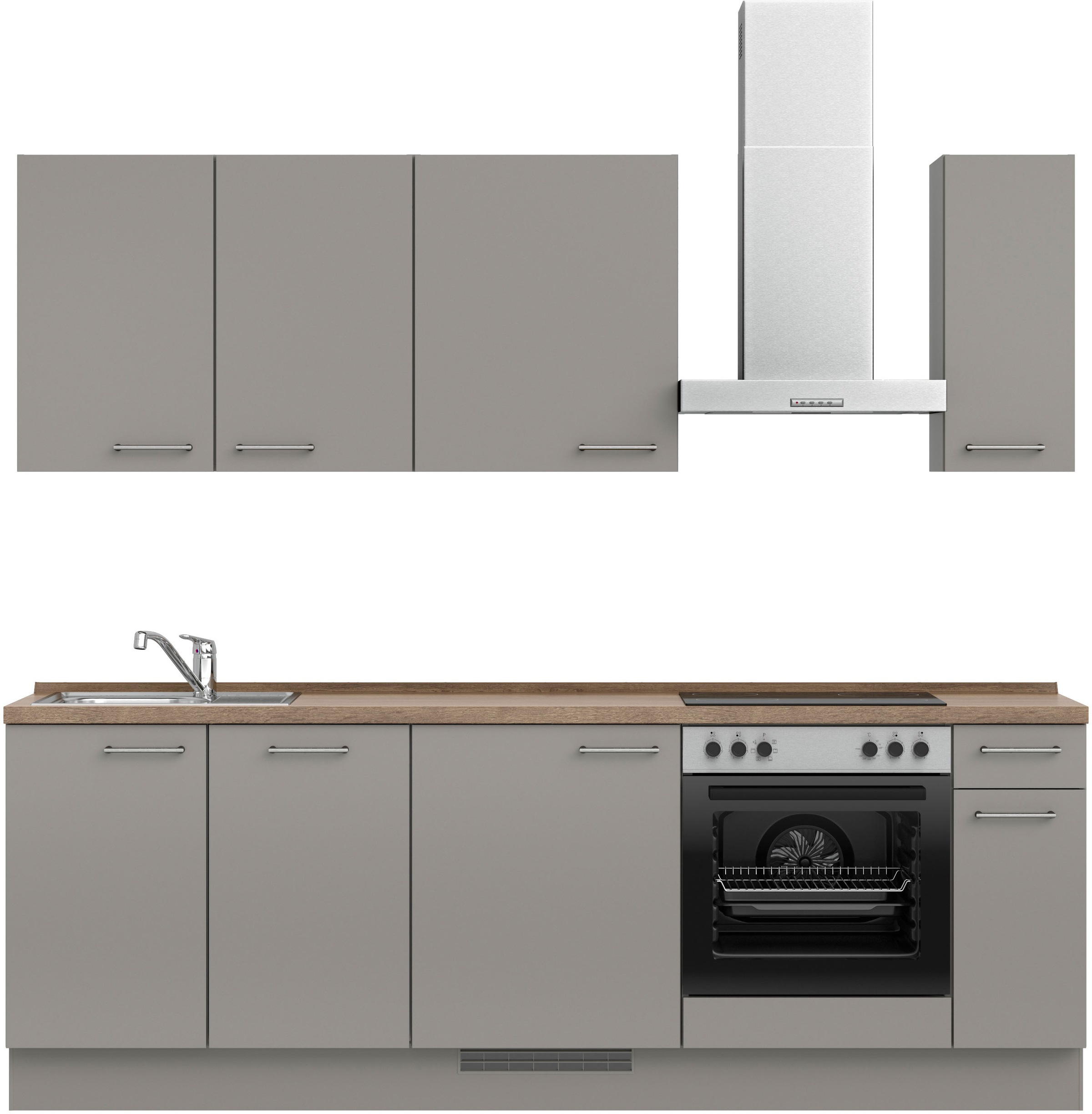 nobilia® Küchenzeile »"Laser I", Ausrichtung wählbar, Breite 240 cm« vormon günstig online kaufen