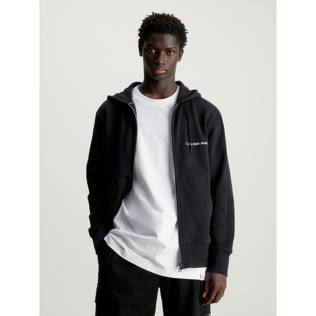 Calvin Klein Jeans Sweatshirt »INSTITUTIONAL ZIP THROUGH HOODIE«