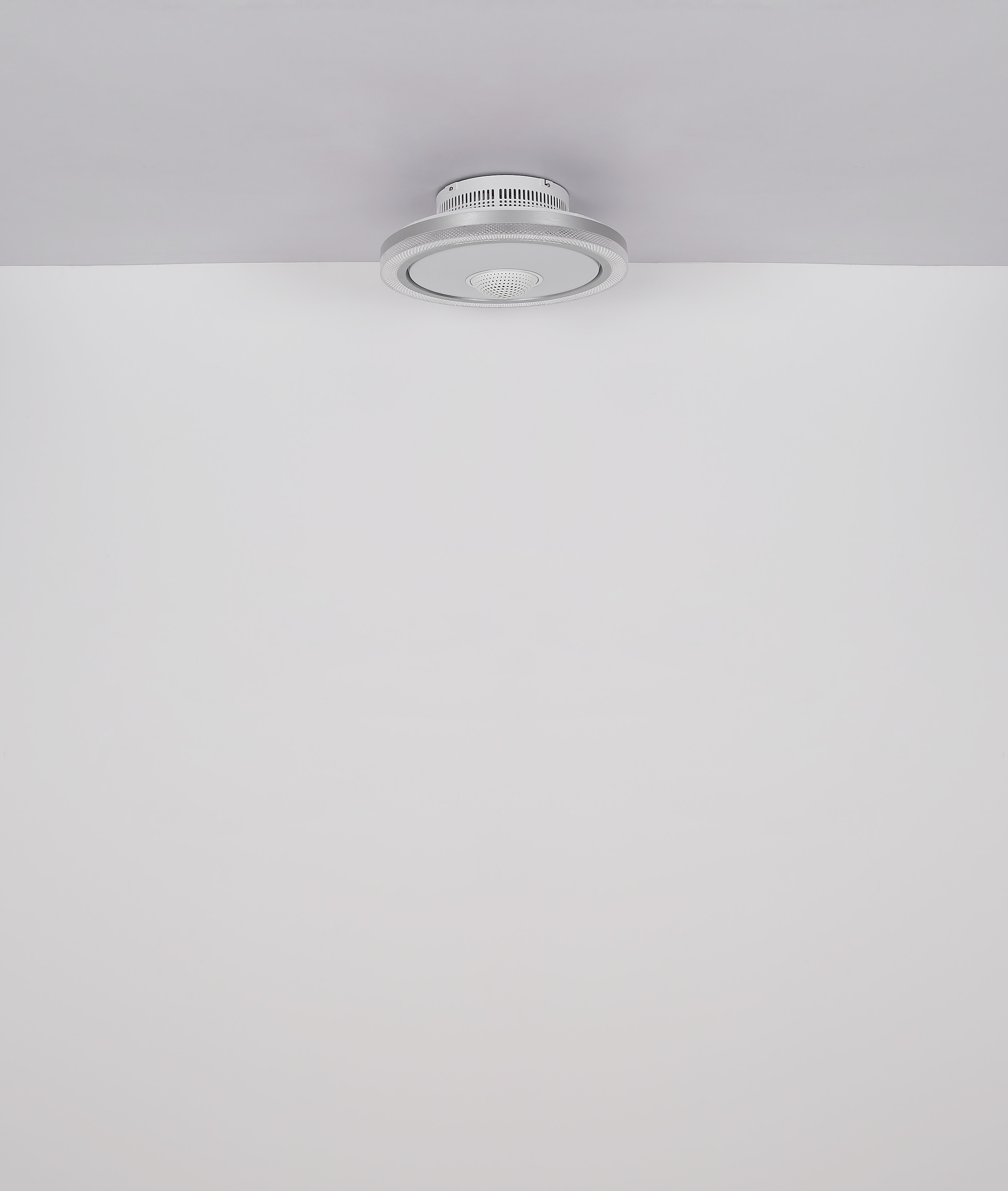 GLOBO LIGHTING Deckenleuchte »SHELLY« LED-Modul 1 Stk. warmweiß - kaltweiß Ventilator weiß Kristalleffekt Funktionen elegant Wohnraum