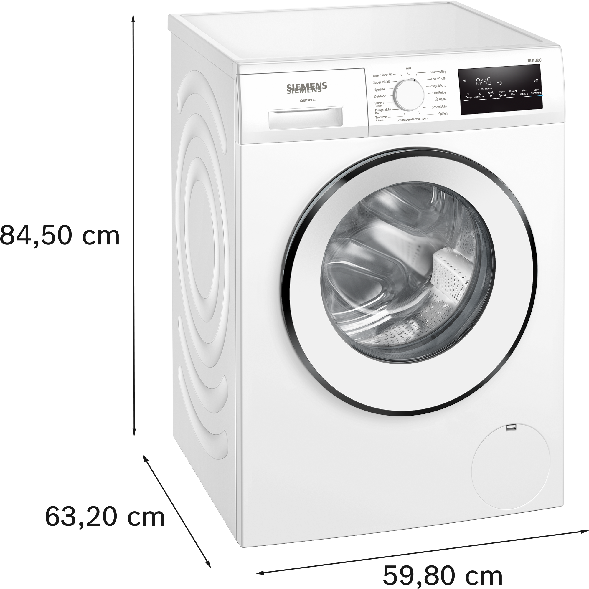 SIEMENS Waschmaschine iQ300 »WM14N226« 8 kg 1400 U/min