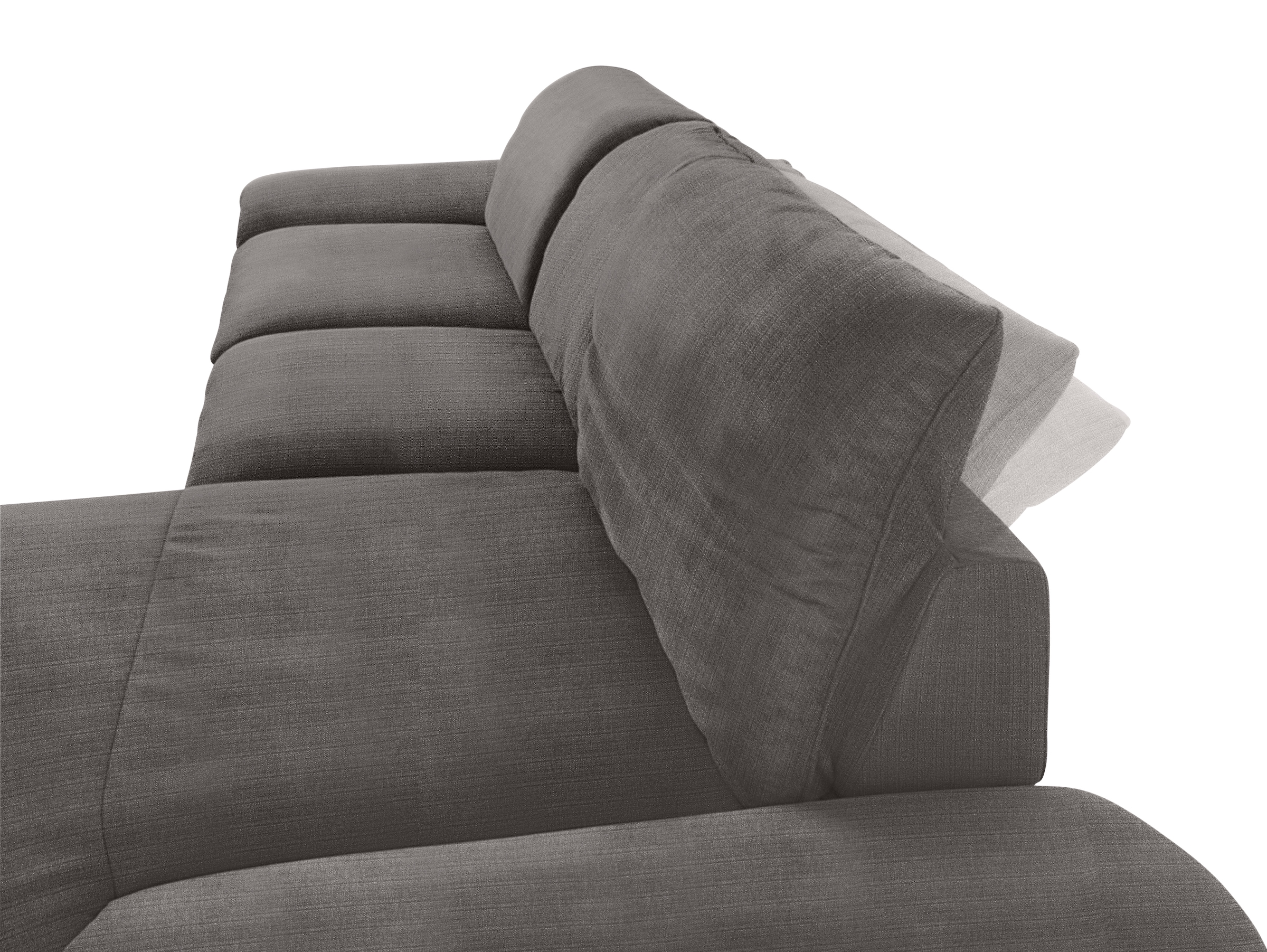 W.SCHILLIG Ecksofa »enjoy&MORE, Designsofa, bequem, zeitlos und elegant, L-Form« mit Sitztiefenverstellung, Füße Chrom glänzend, Breite 340 cm