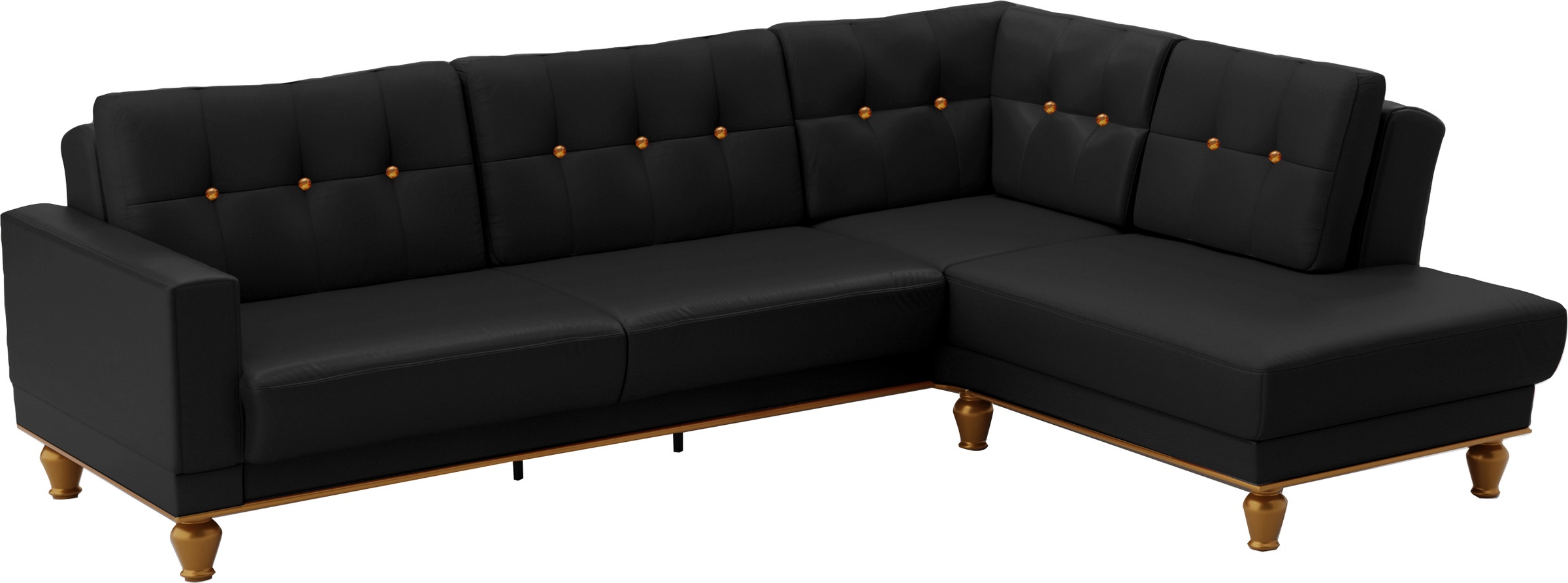 sit&more Ecksofa »Orient 5 L-Form«, mit Strass-Stein, wahlweise mit Bettfunktion und Bettkasten