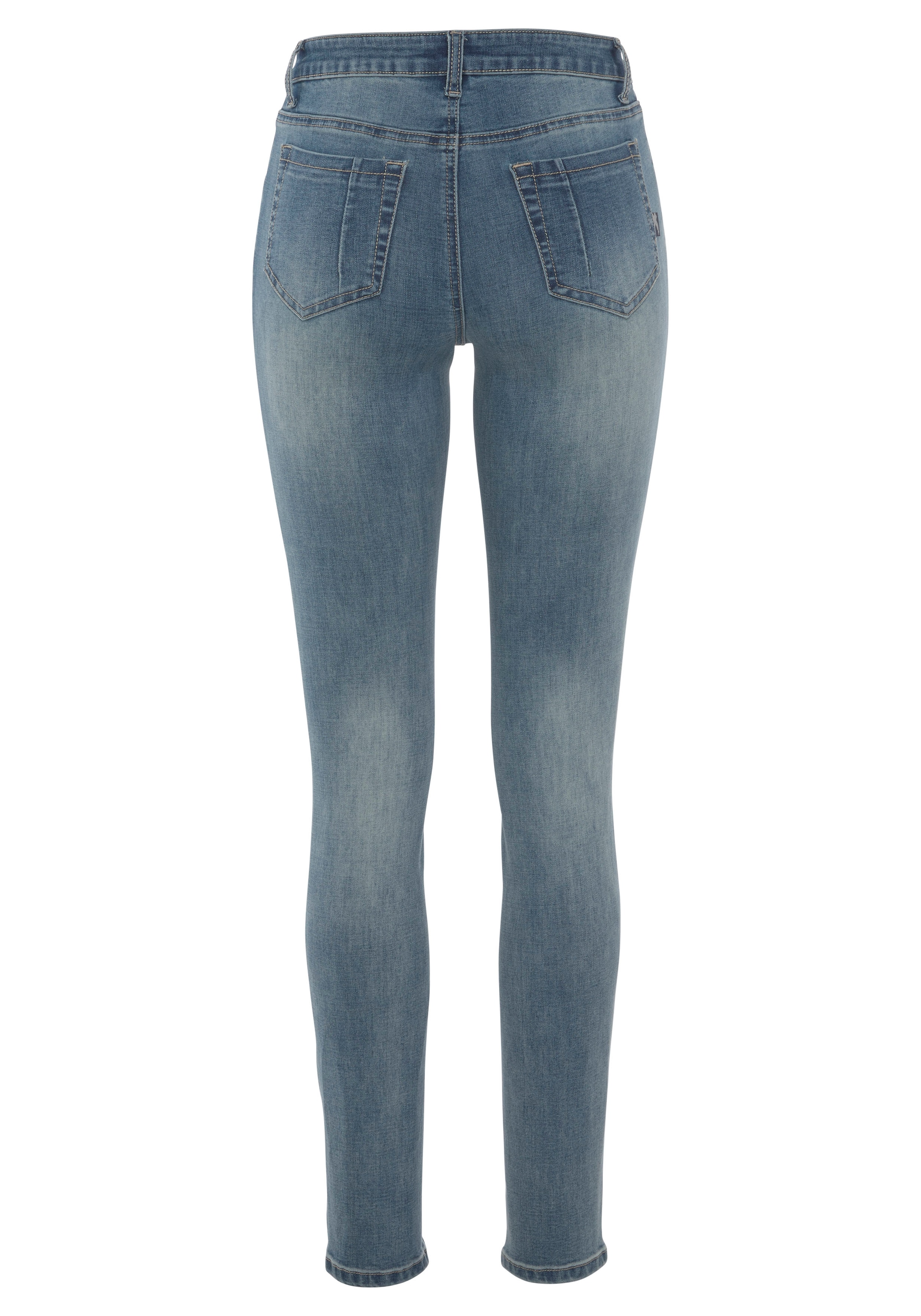 Arizona Skinny-fit-Jeans »Ultra-Stretch, sehr bequem, gut zu kombinieren«, extra-eng geschnittene Beinform, normale Leibhöhe