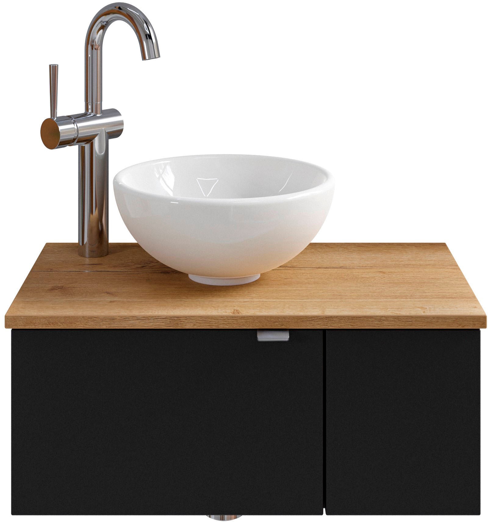 Saphir Badmöbel-Set »Serie 6915«, (4 St.), Gäste-Bad, 70 cm breit, mit LED-Spiegel, offenem Fach und 2 Türen
