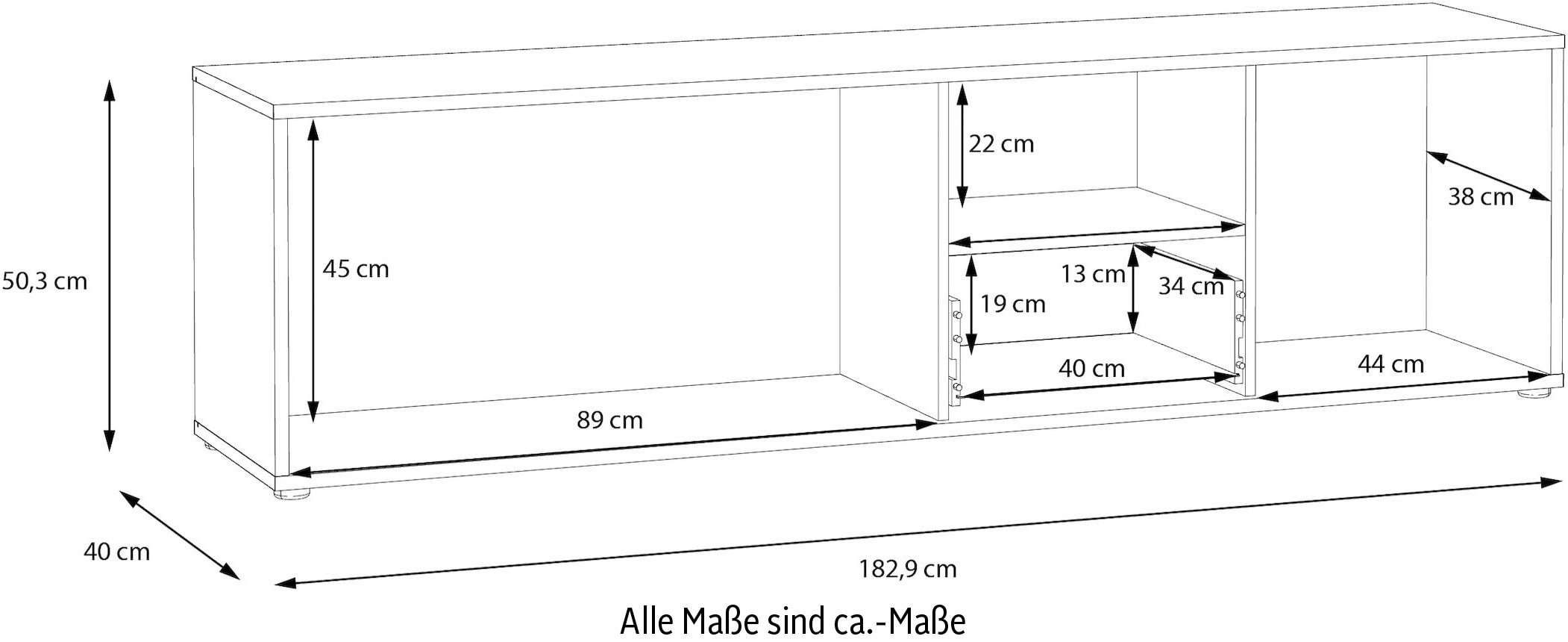 FORTE Lowboard »QuadroTV-Board, TV-Schrank«