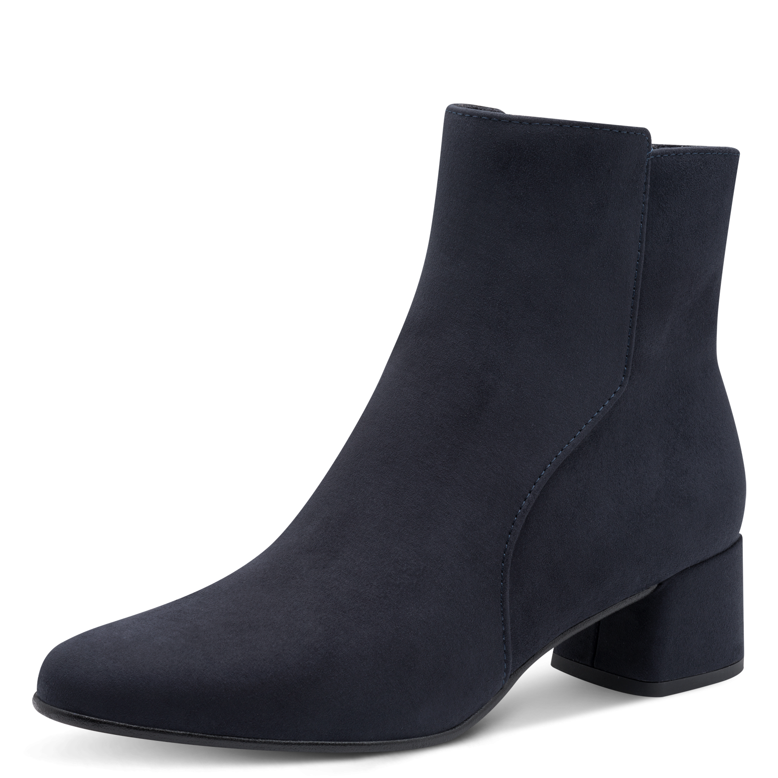 MARCO TOZZI Stiefelette, Blockabsatz, Businessschuh, Ankleboots mit Ziernähen