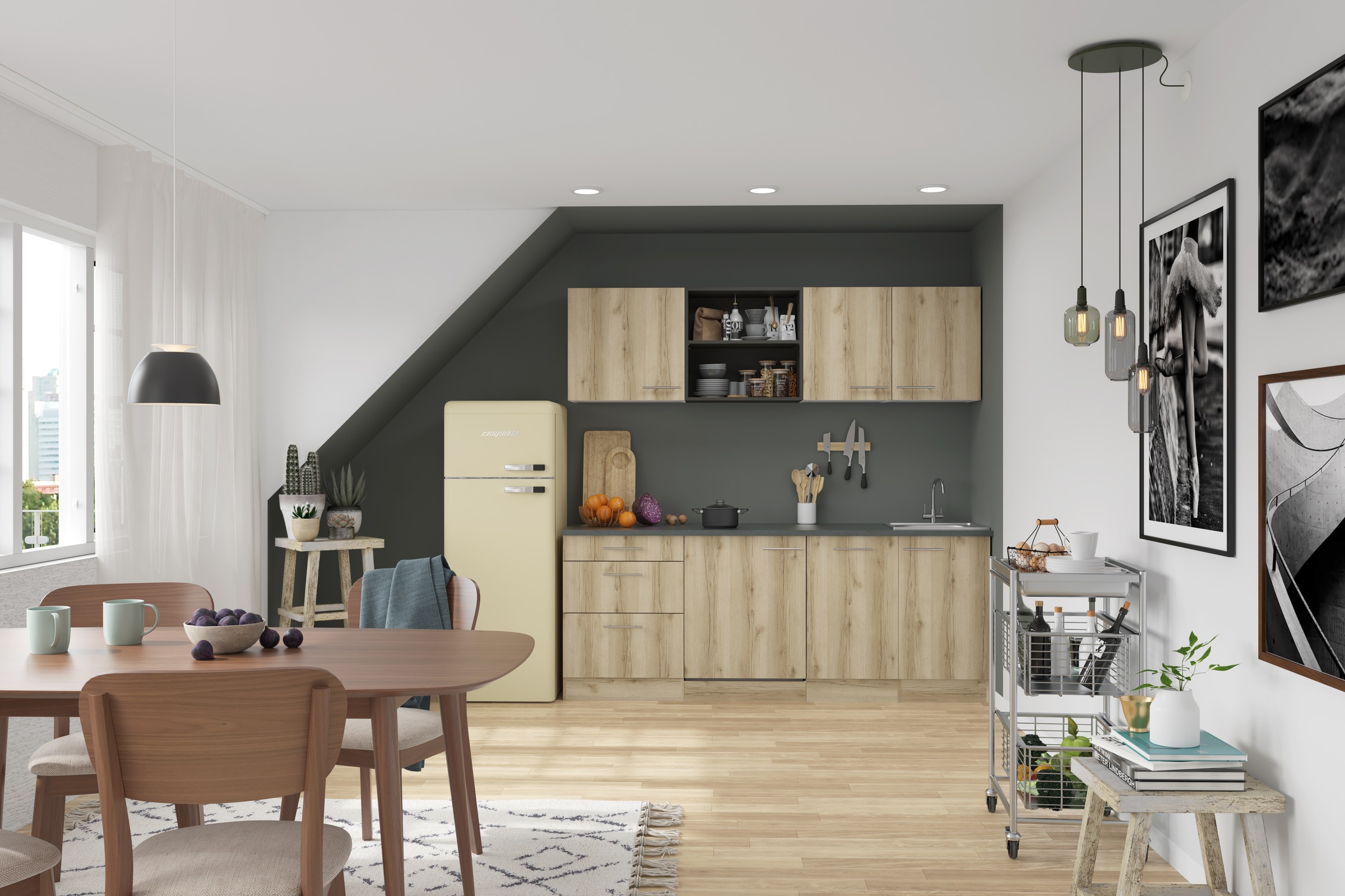 OPTIFIT Küche »Bella« Breite 210 cm, wahlweise mit E-Geräten günstig online kaufen