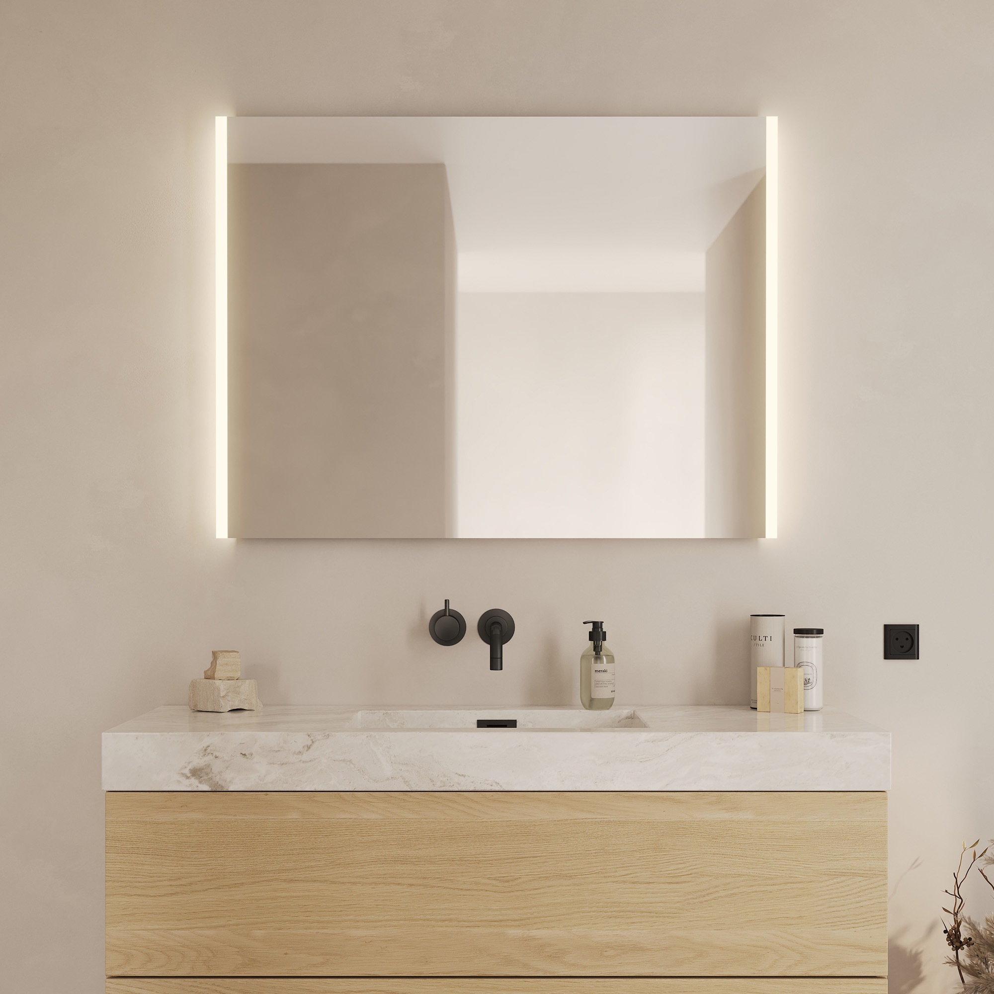 Loevschall Badspiegel "Lago, Spiegel Bundle inkl. Schminkspiegel, Badezimme günstig online kaufen