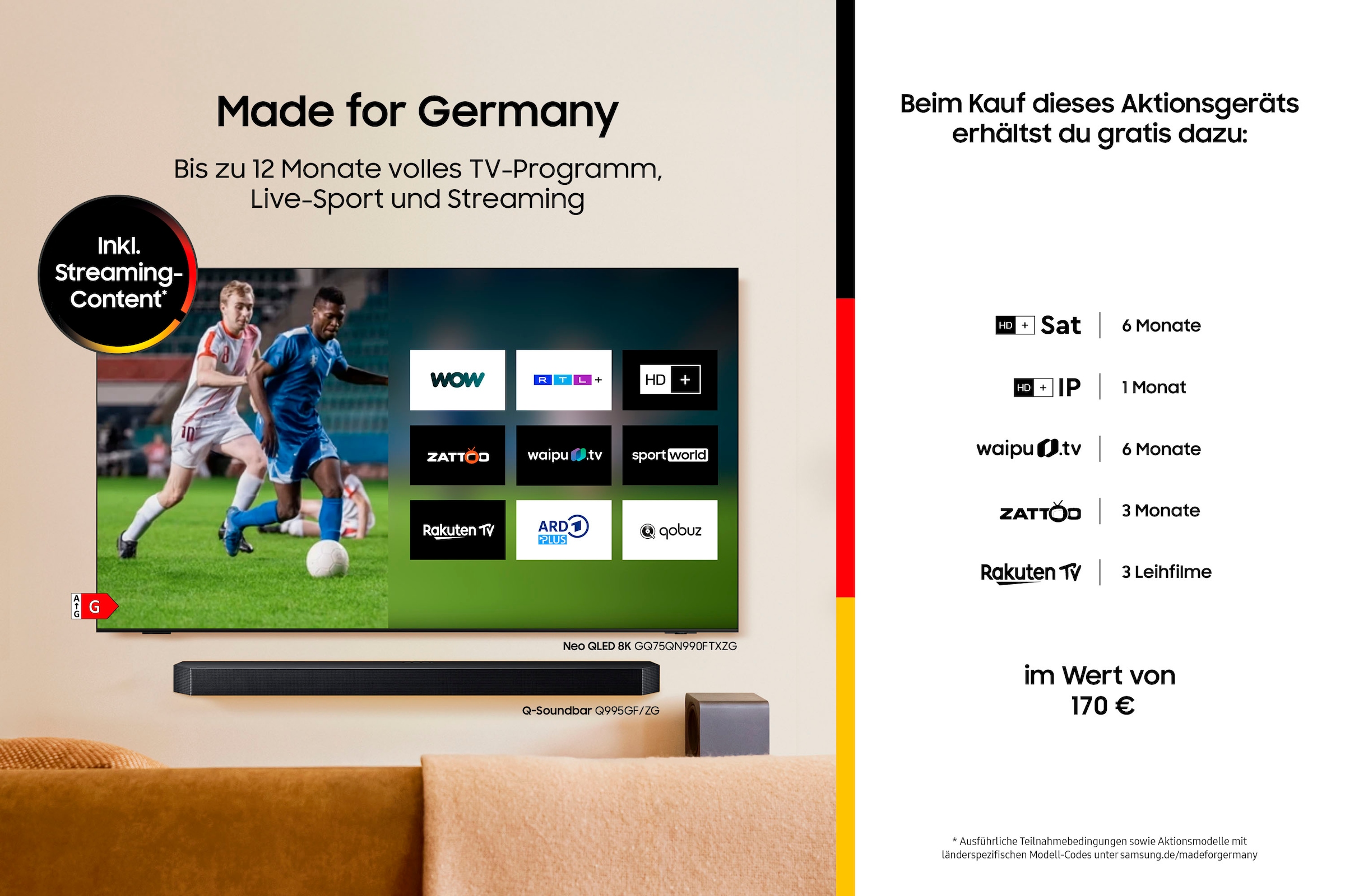 Samsung LED-Fernseher »GU50U7099FU« 125 cm/50 Smart-TV Crystal UHD, Q-Symphony, Dolby Surround Sound, Triple Tuner, Smart-Hub