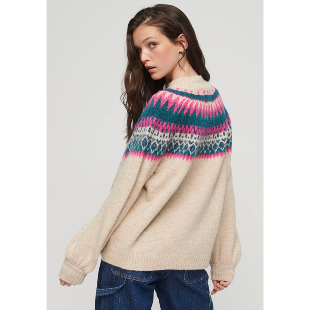 Superdry Strickpullover »SLOUCHY PATTERN KNIT«