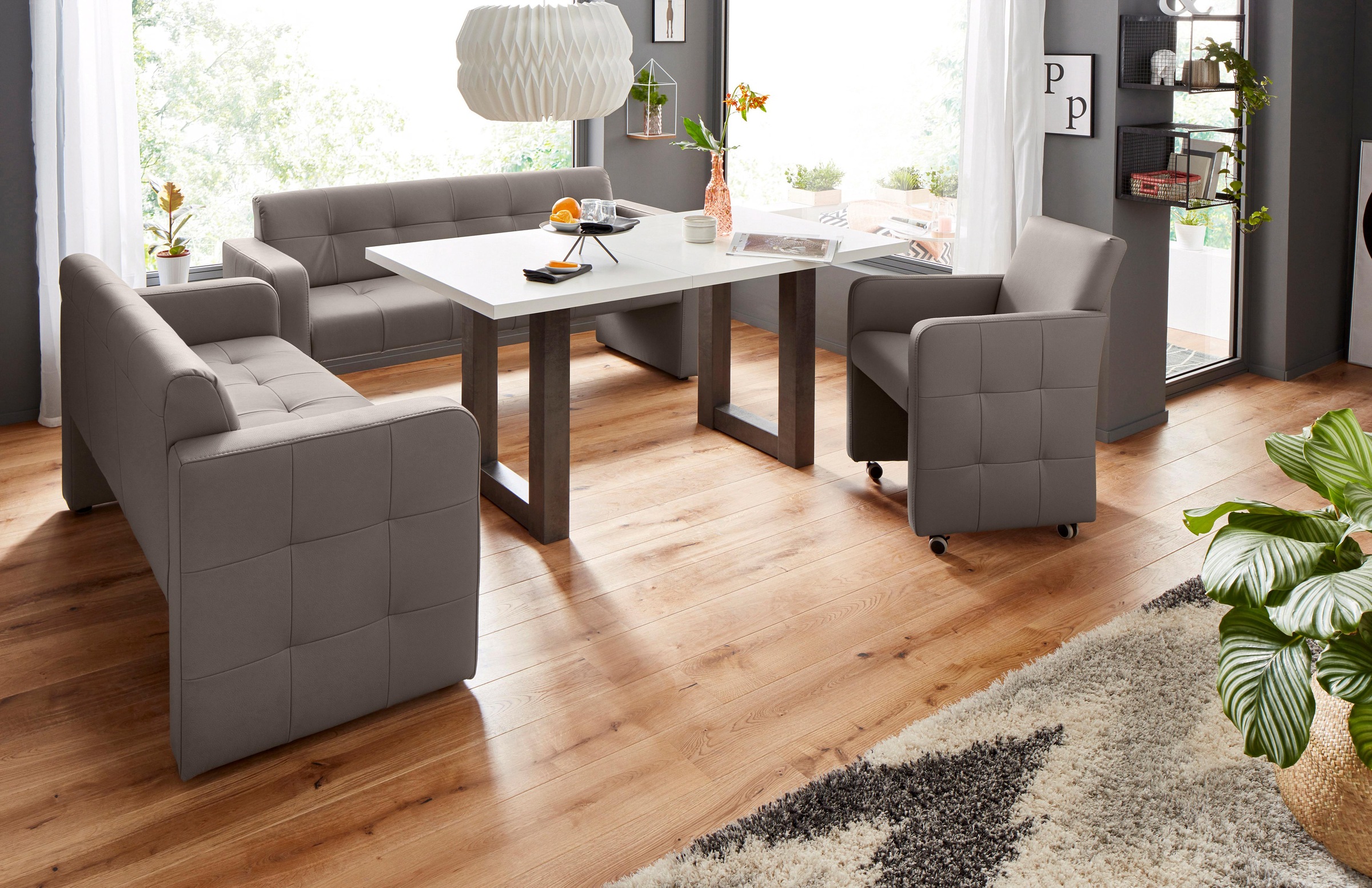 exxpo - sofa fashion Polsterbank »Barista Küchensofa mit Komfortsitzhöhe 49cm«, tolle Detailverarbeitung, frei im Raum stellbar