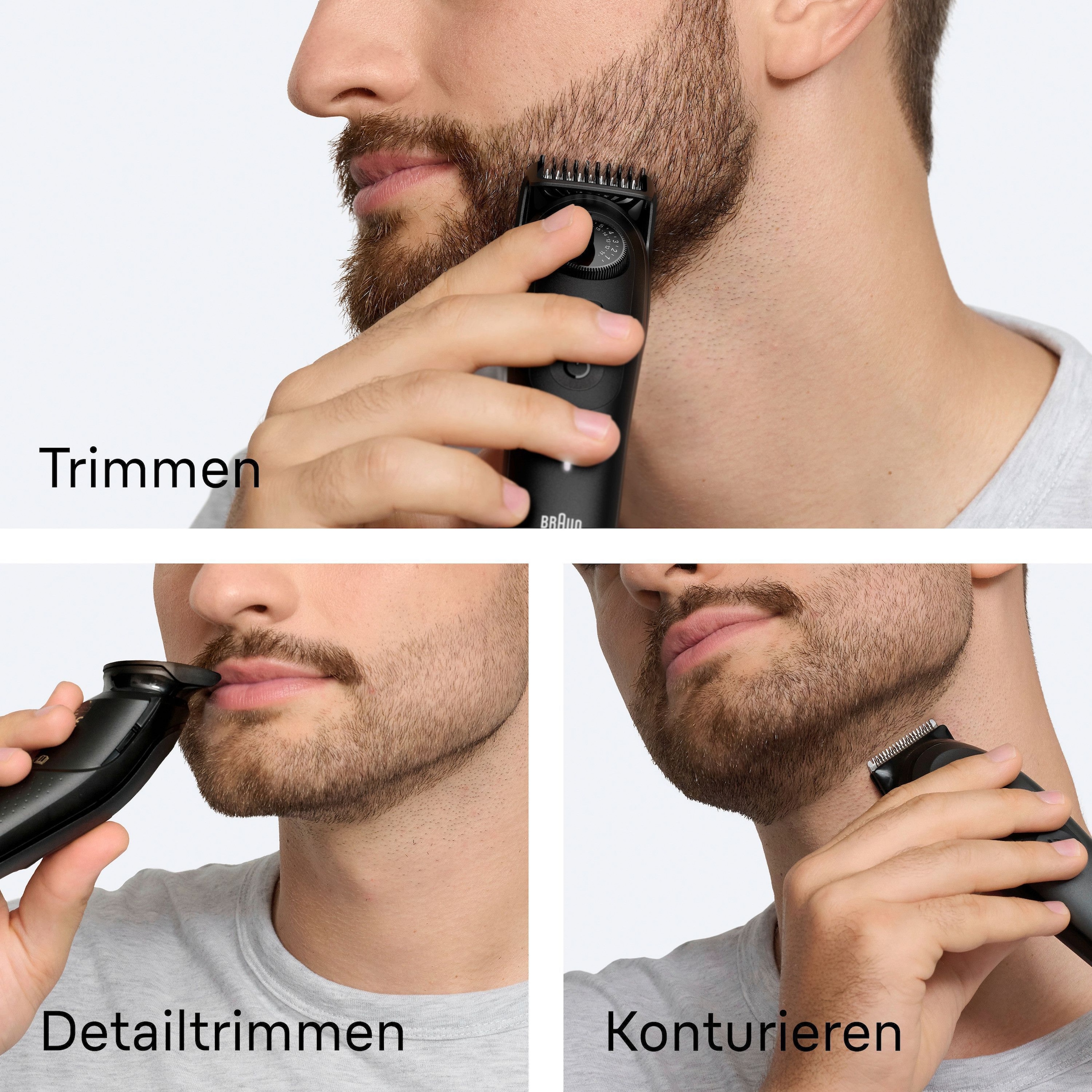 Braun Haarschneider »Barttrimmer BT5520«, ultrascharfe Klinge, 120 Min Akkulaufzeit, 40 Längeneinstellungen