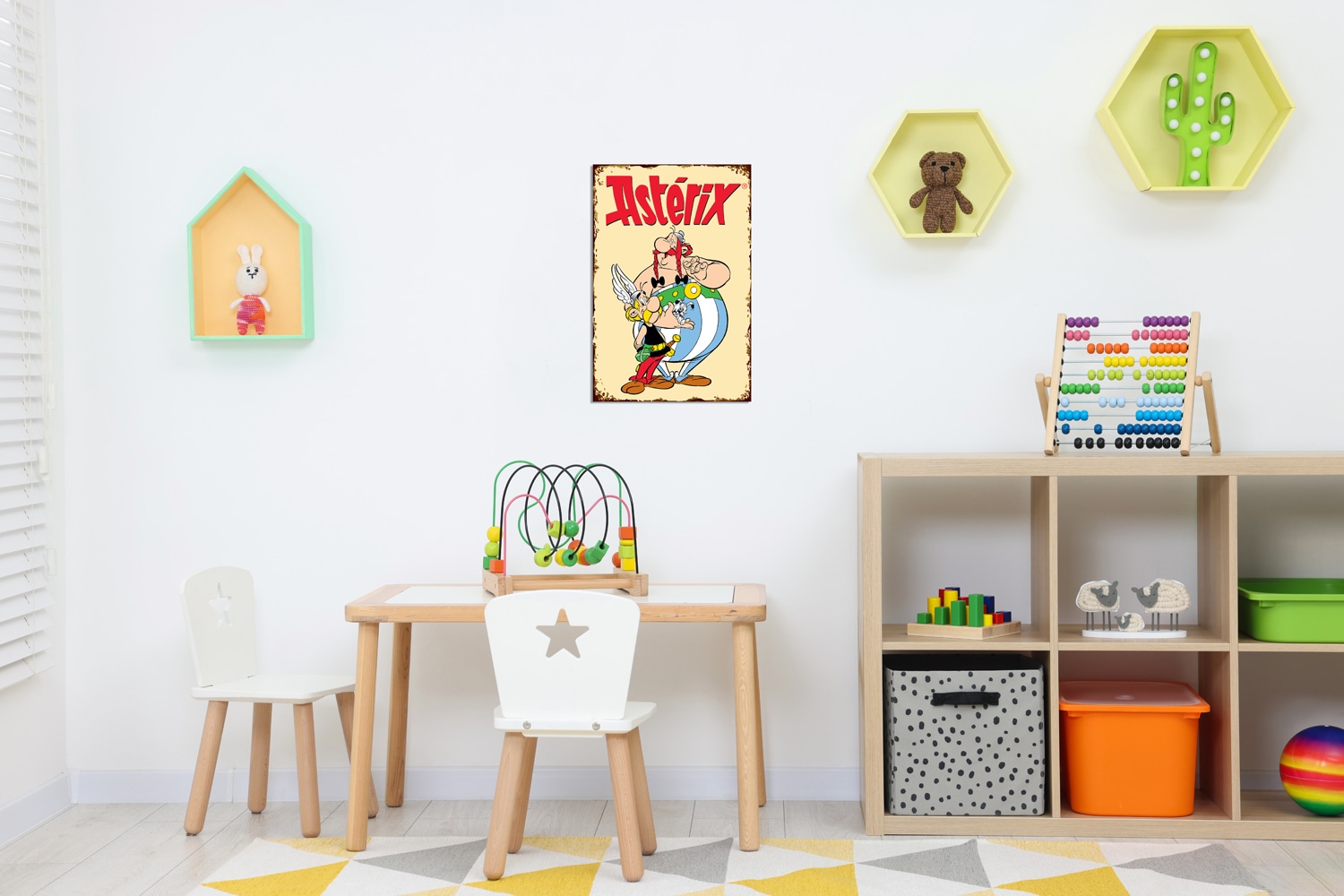 LuckyLinde Metallbild »Asterix und Obelix«, Cartoon-Comic-Fantasy-Figuren-Film-Filmfiguren, (1 St.), Stahlschild 20x30 cm Wanddeko Bild zum Film "Kampf der Häuptlinge"