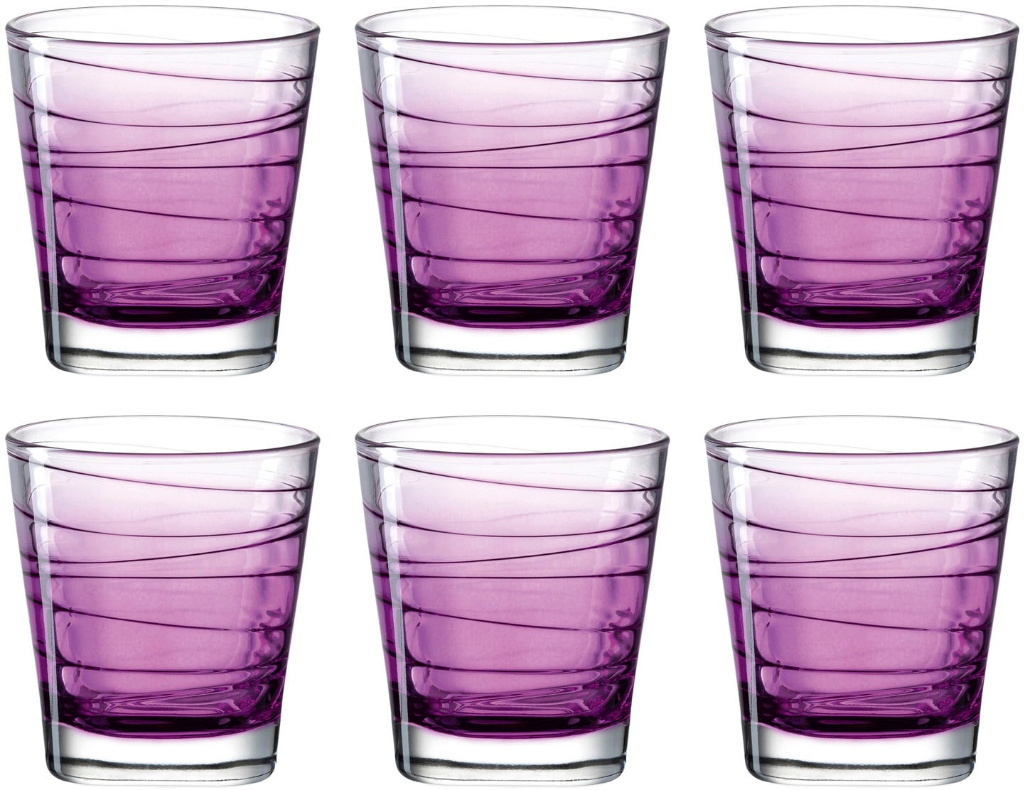 LEONARDO Whiskyglas »VARIO STRUTTURA« 250 ml, 6-teilig violett