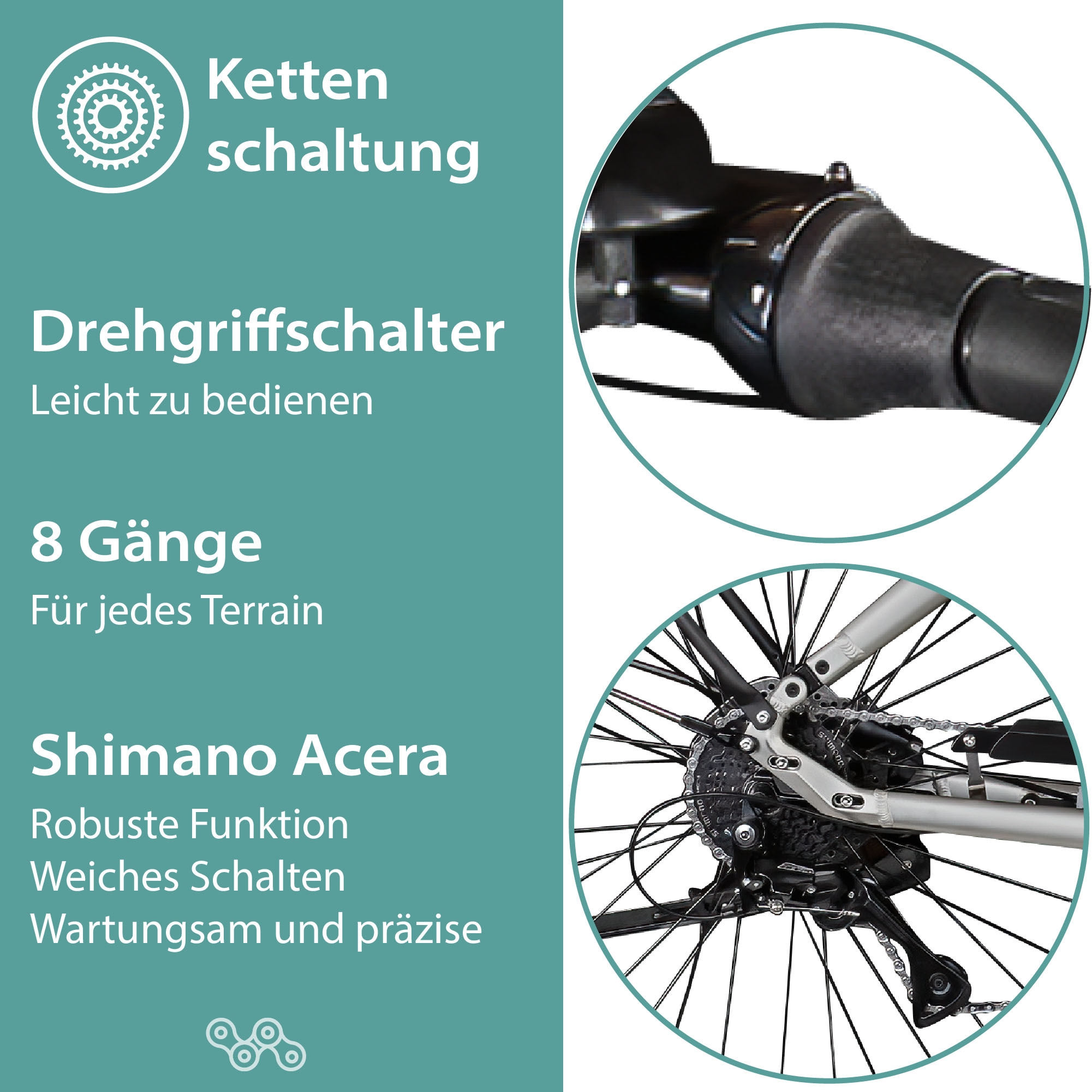 Tretwerk E-Bike »Amber«, 8 Gang, Shimano, Acera M3020 SGS, Mittelmotor 250 W, E Bike Damen 28" Elektrofahrrad 155 - 185cm Hollandrad