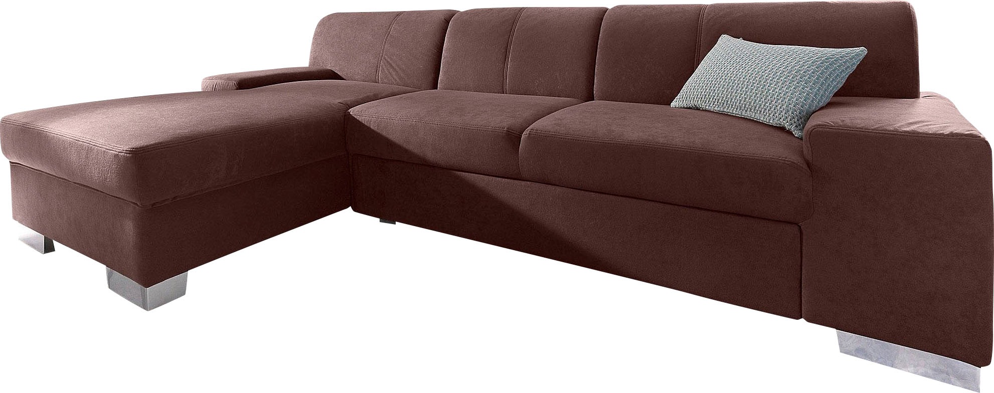 DOMO collection Ecksofa »Star, zeitlose Formensprache, elegante Optik, L-Form«, wahlweise mit Bettfunktion