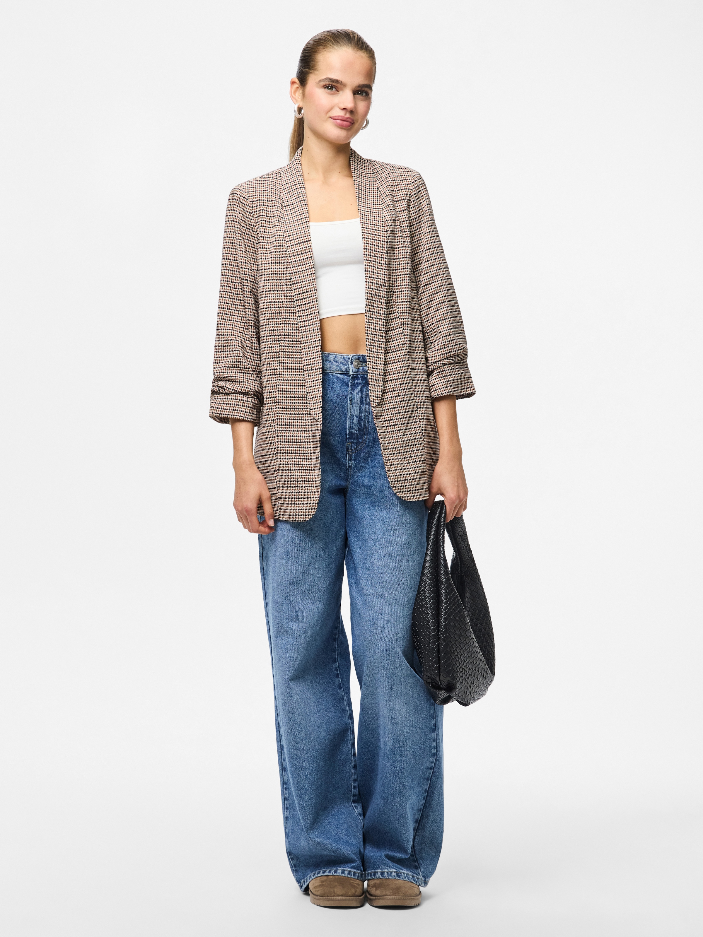 pieces Blusenblazer »PCBOSELLA 3/4 PRINTED BLAZER NOOS« mit 3/4 Ärmel