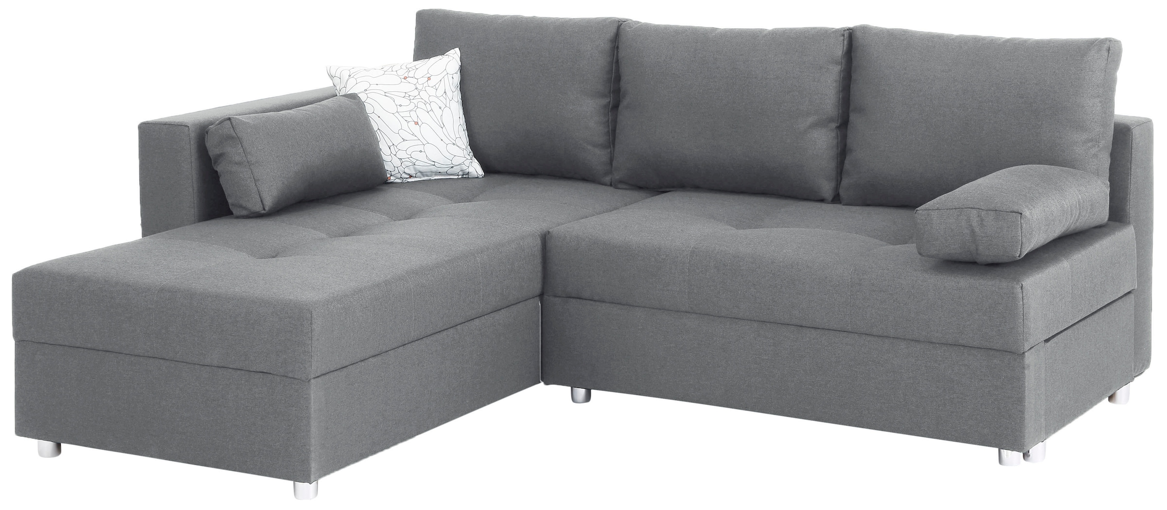 Home affaire Ecksofa »Italia L-Form«, mit Bettfunktion und Bettkasten, Federkern-Polsterung