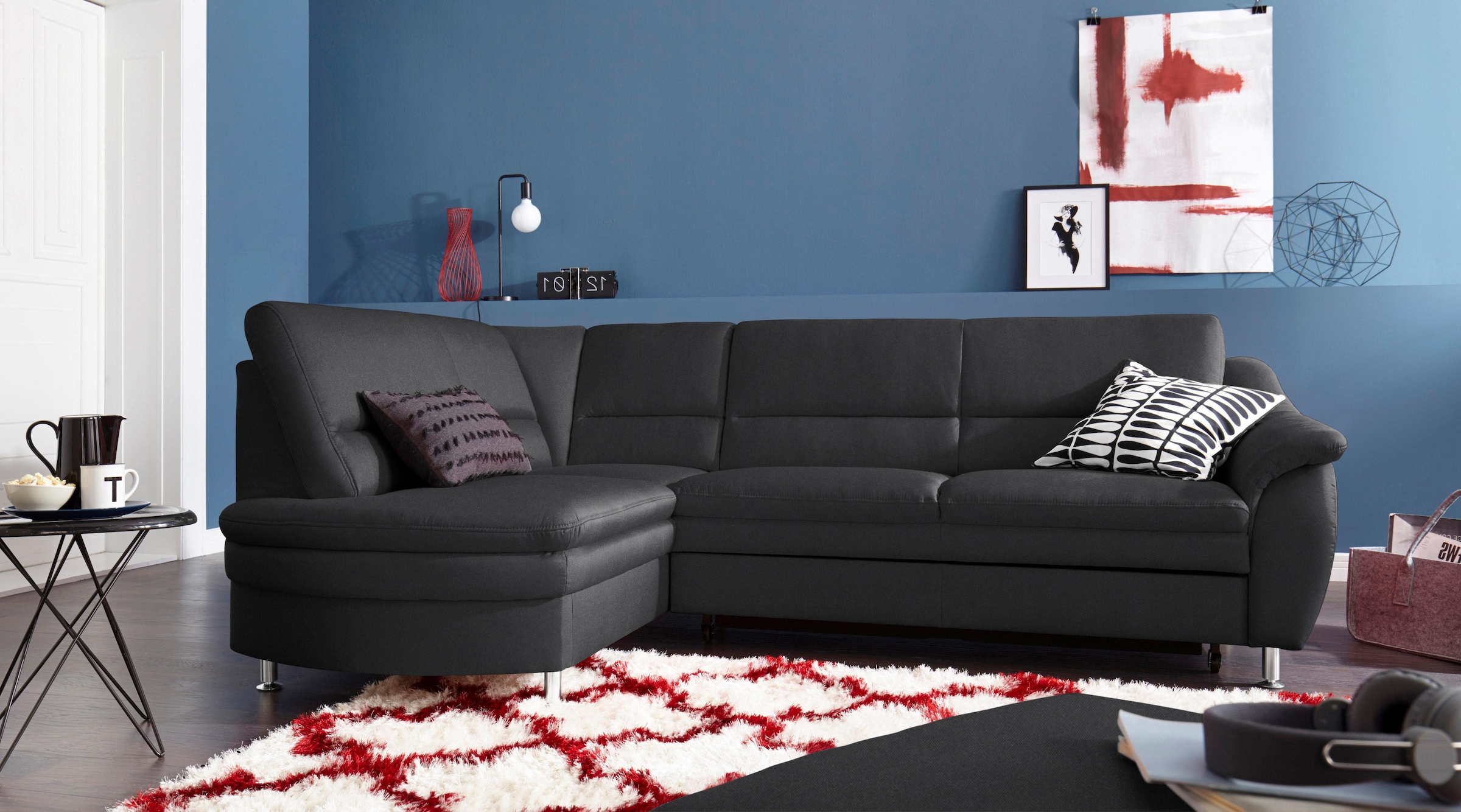 sit&more Ecksofa "Cardoso L-Form" mit Federkern, wahlweise mit Bettfunktion günstig online kaufen