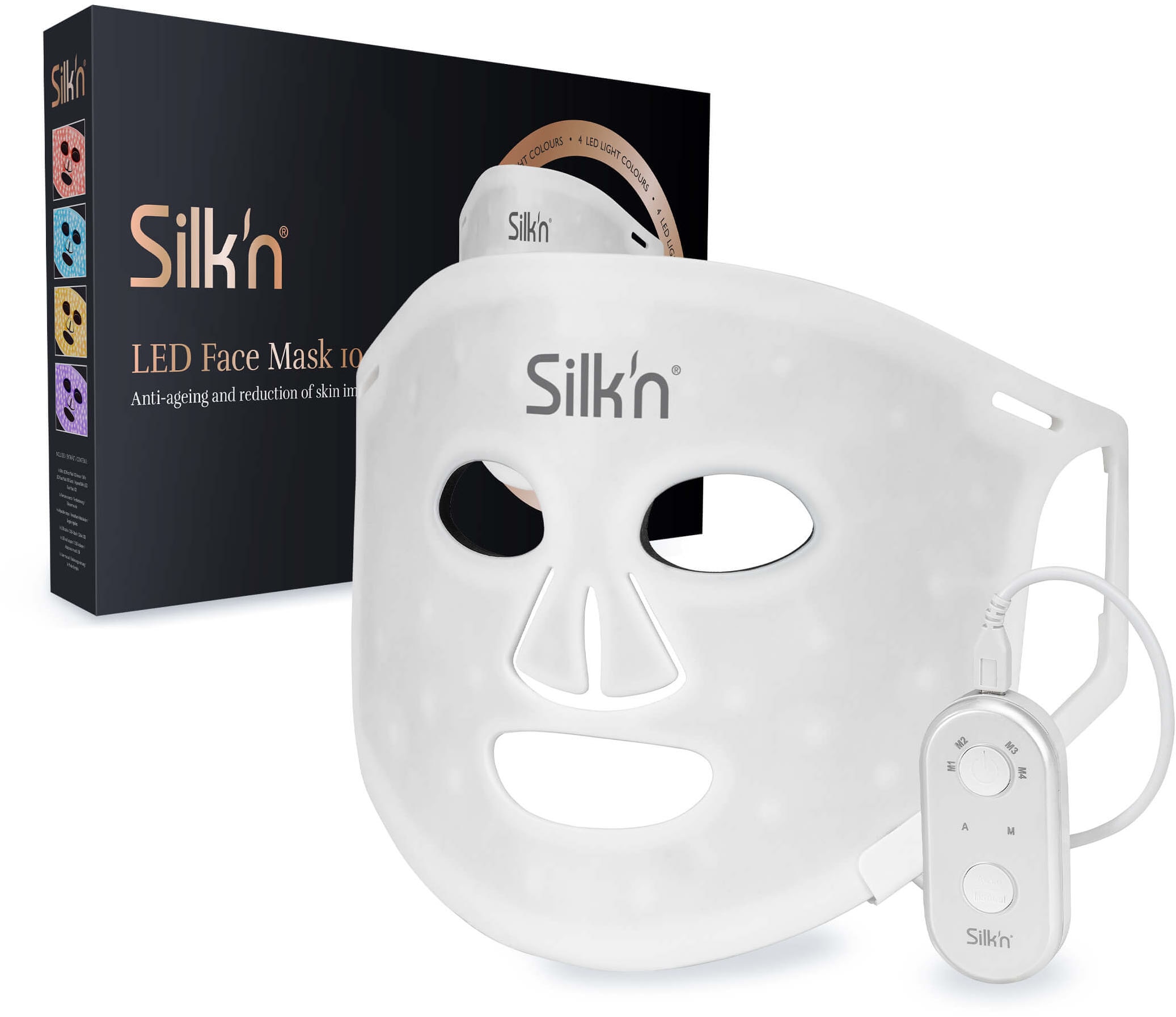 Kosmetikbehandlungsgerät »LED Face Mask 100«, LED Gesichtsmaske mit 4 Lichtfarben