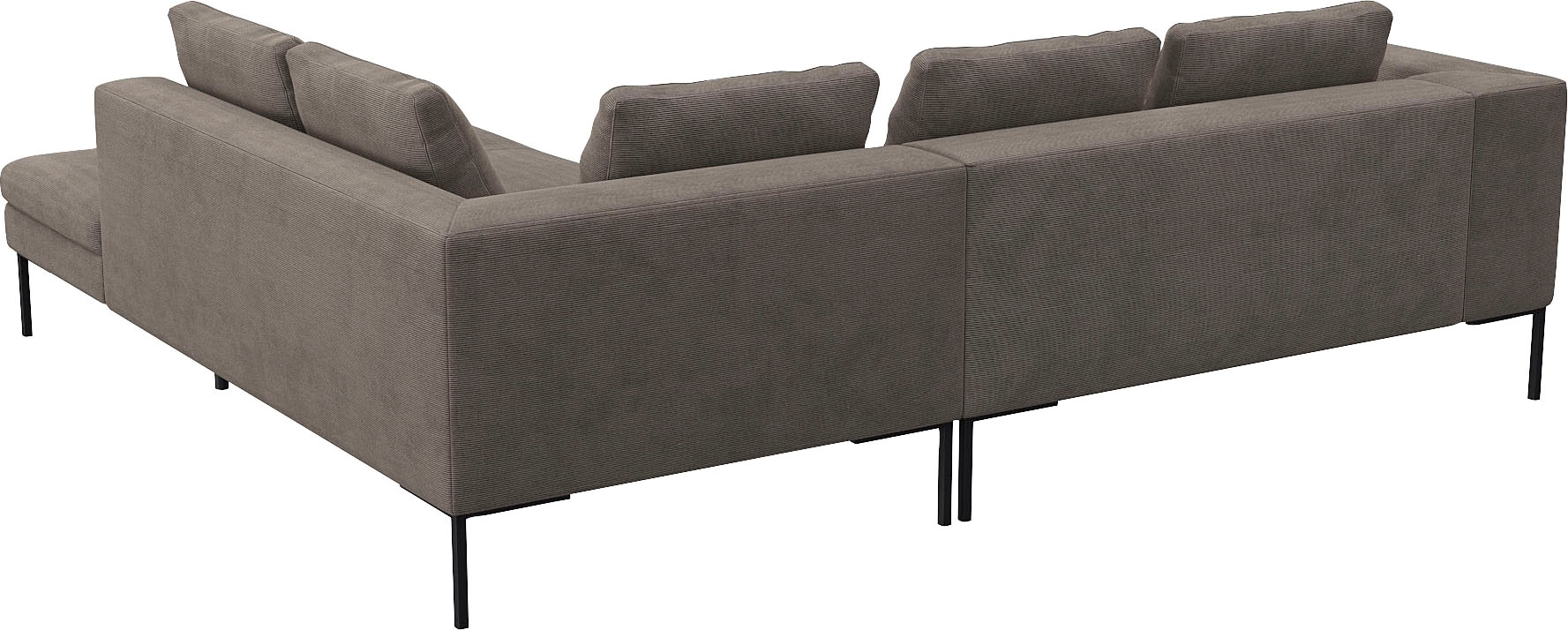 FLEXLUX Ecksofa »Loano, superbequemer Sitzkomfort durch Kaltschaum im Sitz, L-Form«, modernes Sofa, frei im Raum stellbar, lose Kissen, hoher Fuß