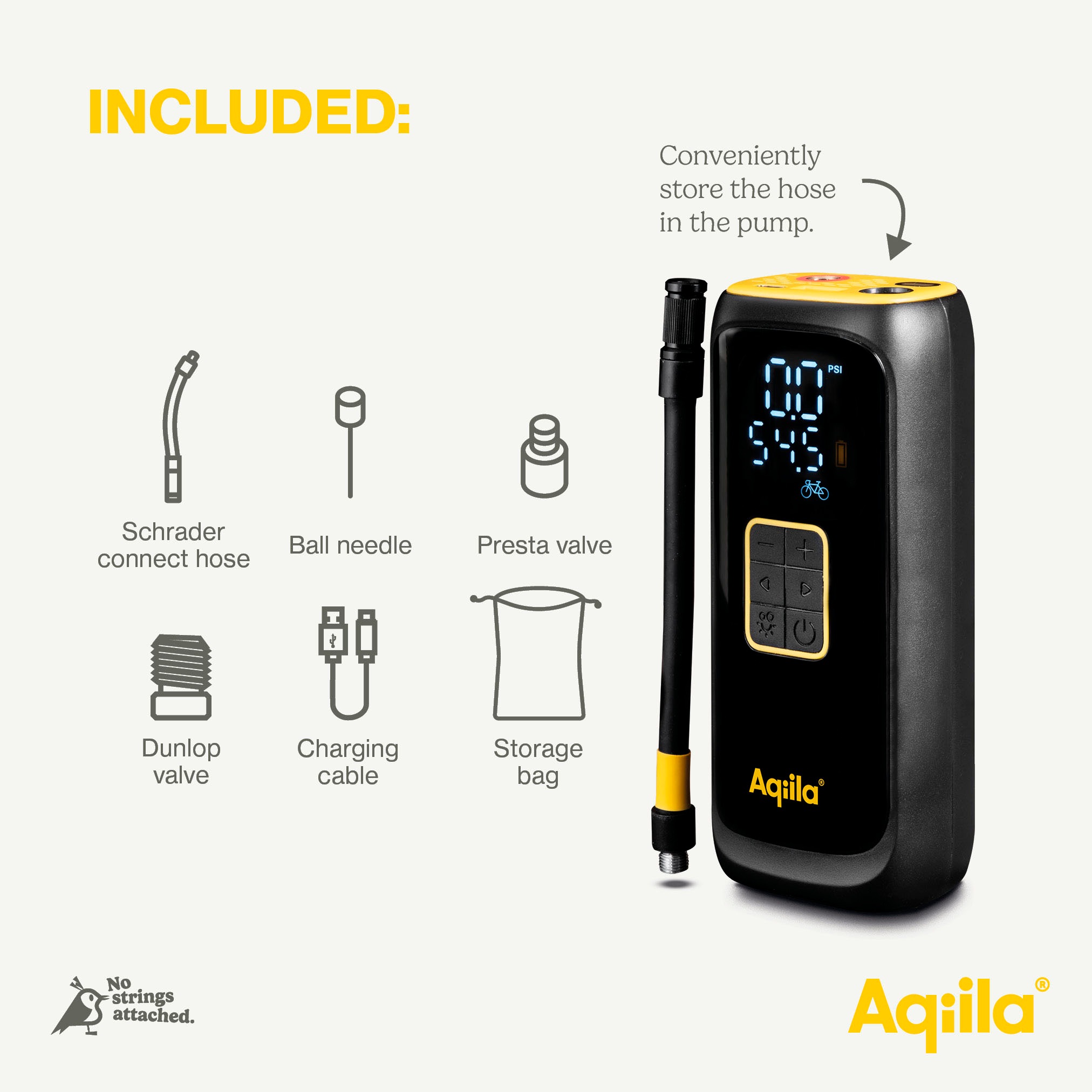 Aqiila Akku-Luftpumpe »Airbird C4«
