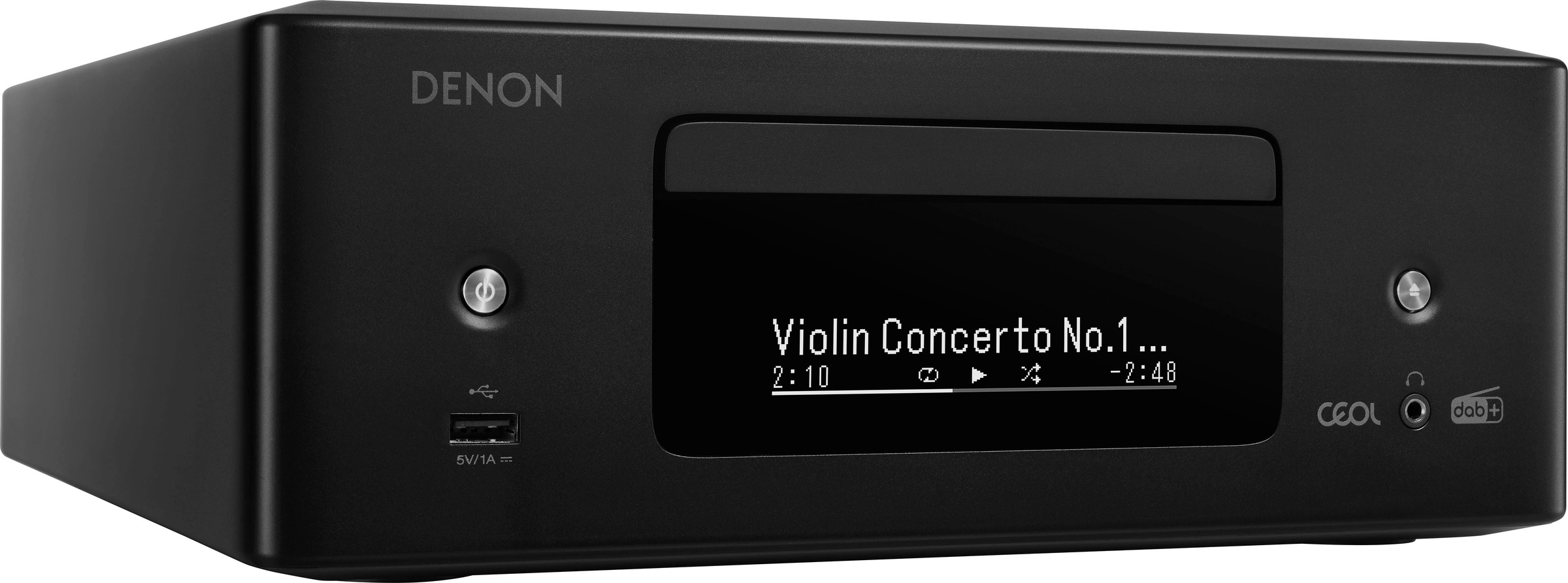 DENON Netzwerkplayer »RCD-N12DAB« (Bluetooth NFC WLAN ) schwarz M-Phono-Equalizer - Schließe Deinen Plattenspieler direkt an das Gerät an und...