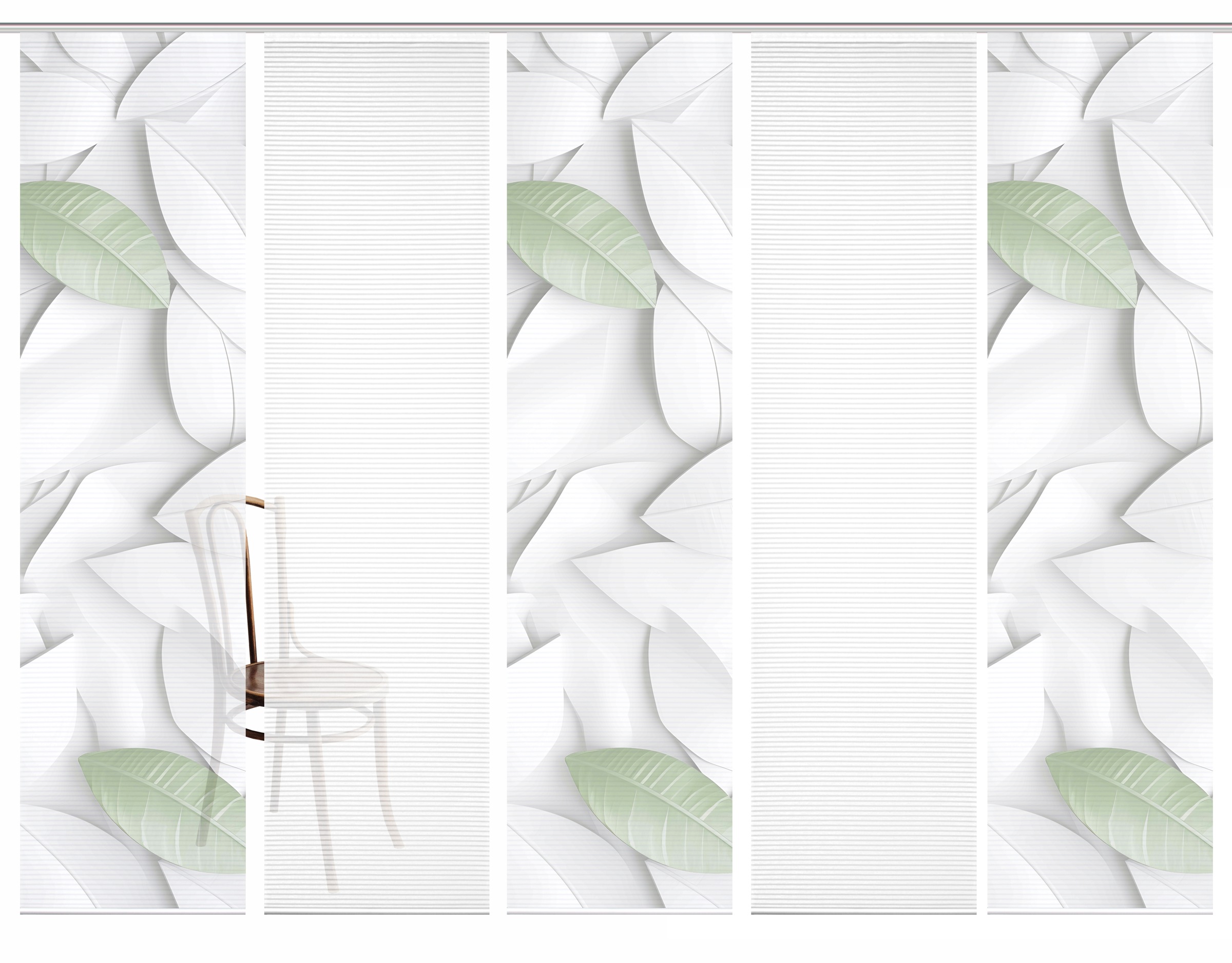 HOME in green Schiebegardine »LISON« Paneelwagen 5 Stk. tlg. SET DIGITALDRU günstig online kaufen