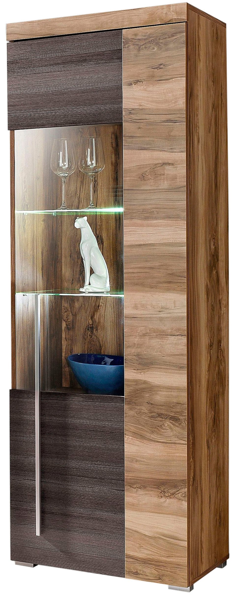 INOSIGN Vitrine »Roger,Höhe 160cm stilvolle Glasvitrine mit verstellbare Glasböden«, Standvitrine 1Trg, viel Stauraum, ohne Beleuchtung