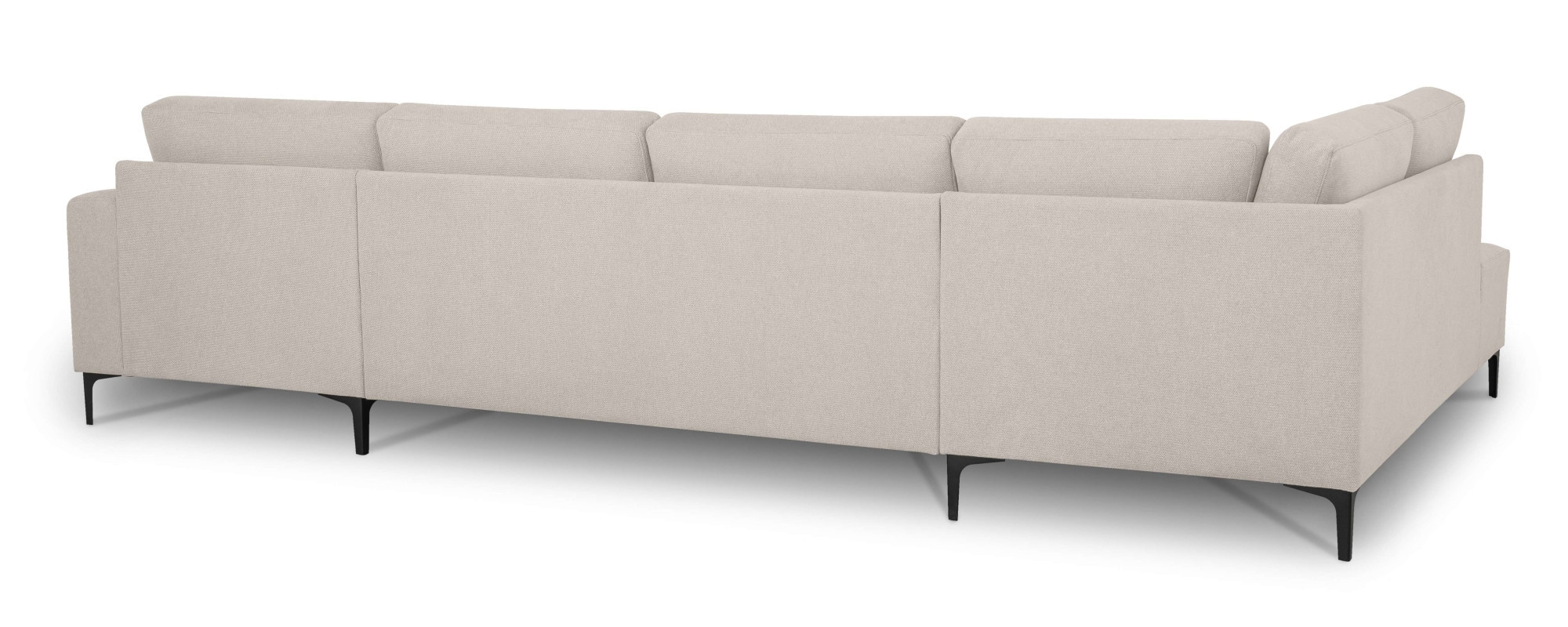 Home affaire Wohnlandschaft »Tournon U-Form, XXL Sofa, Breite 333 cm, Webstoff, Chenille«, Designsofa im nordischen Stil, Wellenunterfederung, Metallfüße